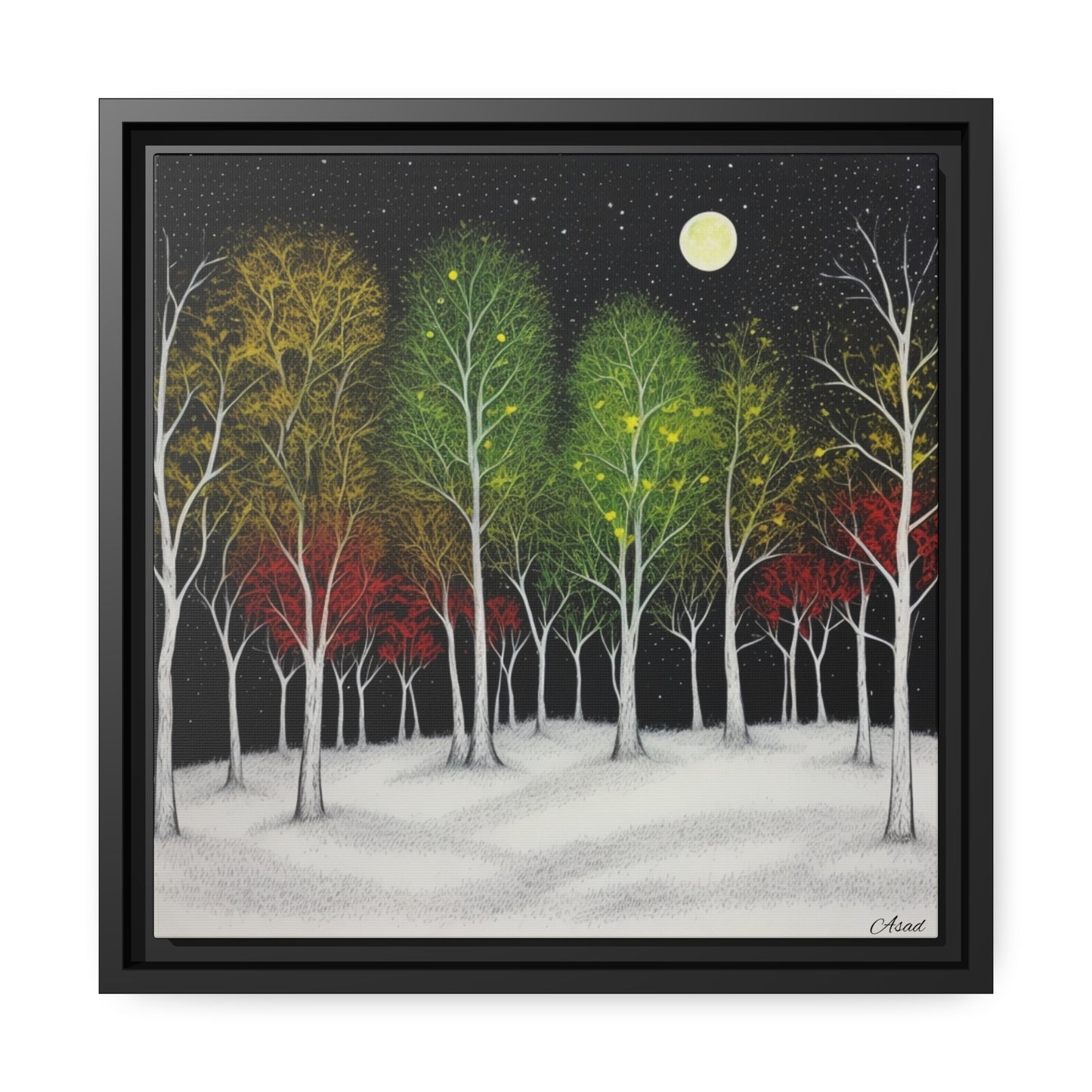 Matte Canvas, Black Frame