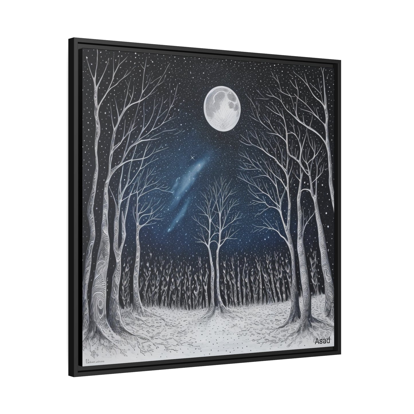 Matte Canvas, Black Frame