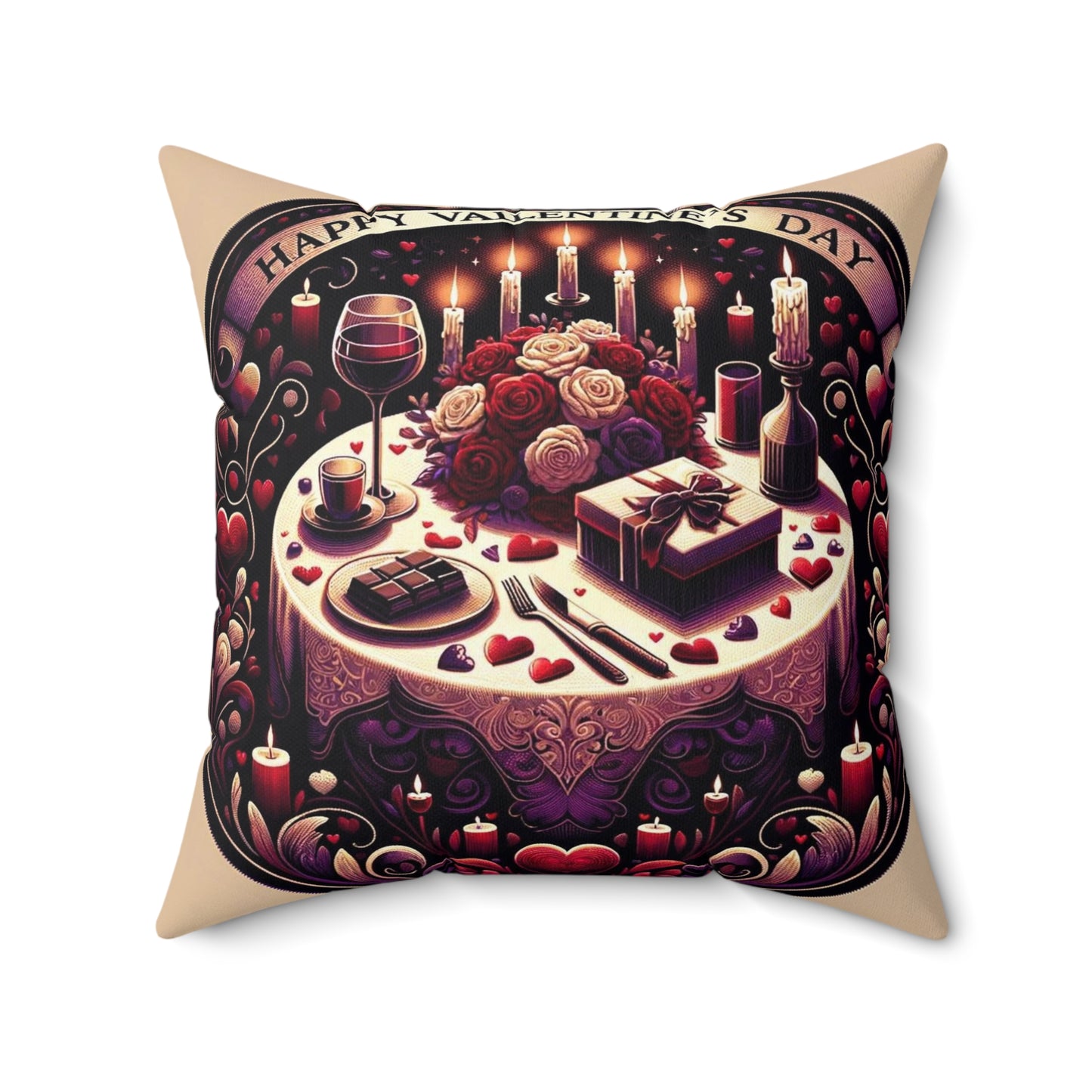 Spun Polyester Square Pillow
