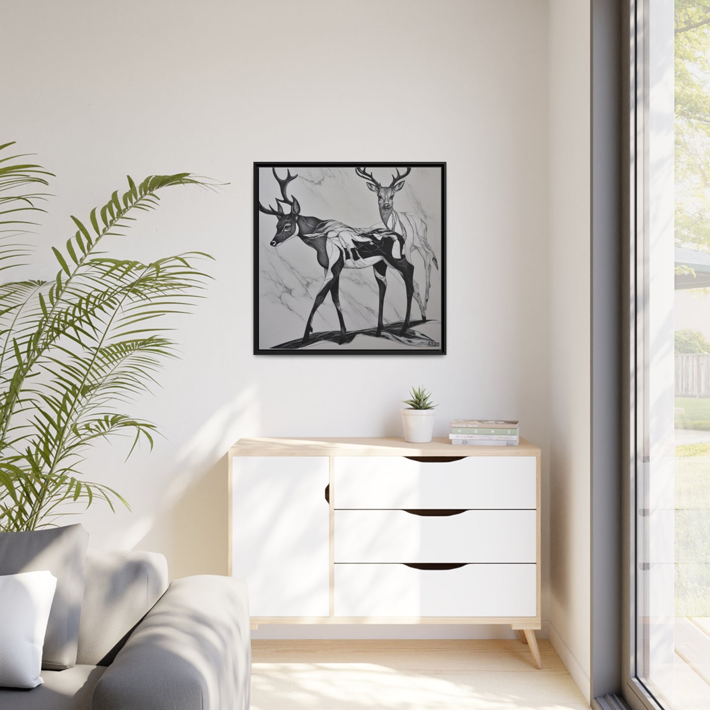 Matte Canvas, Black Frame