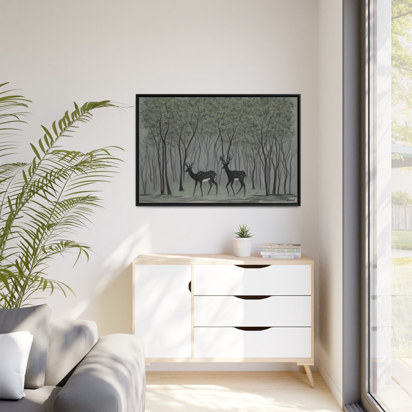 Matte Canvas, Black Frame