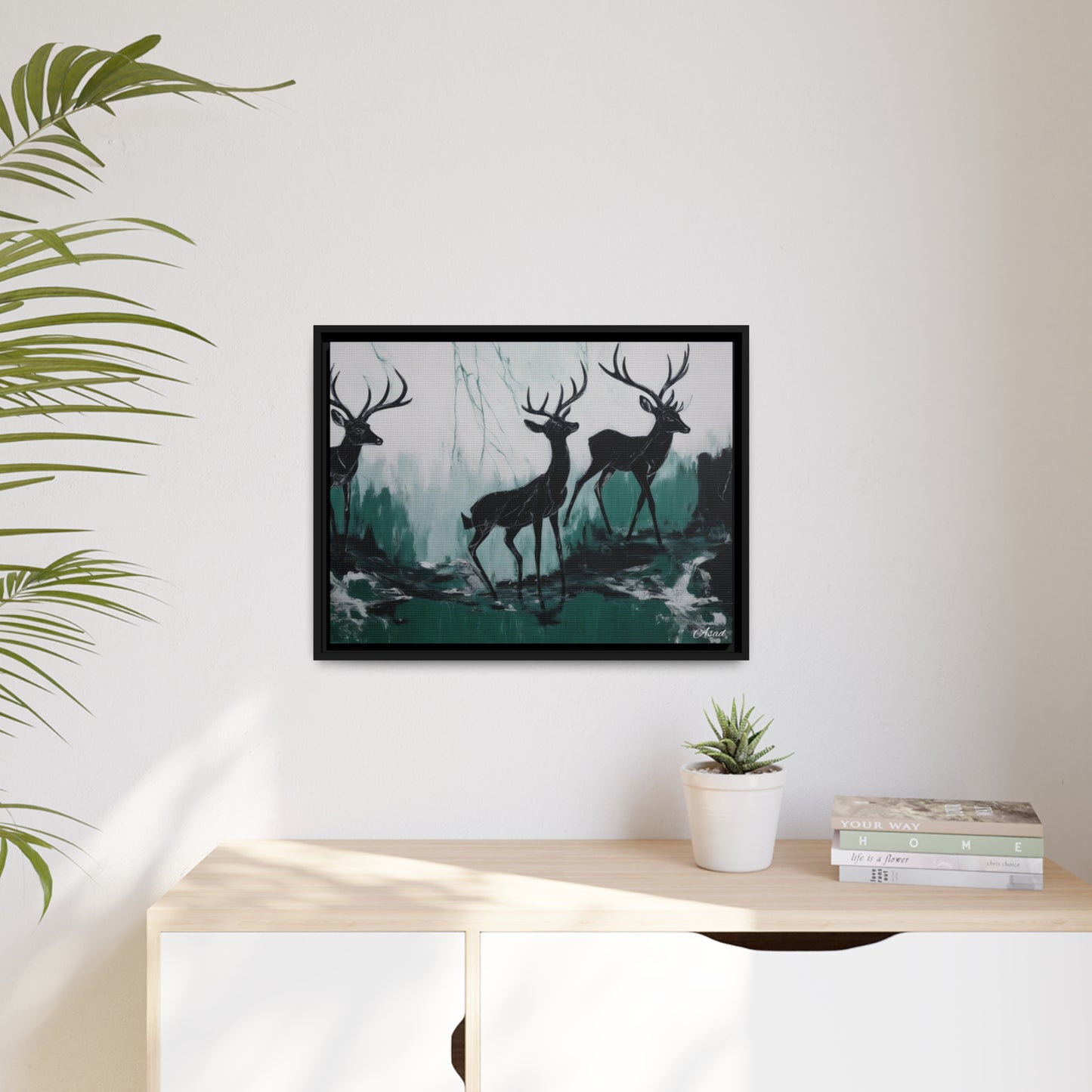 Matte Canvas, Black Frame