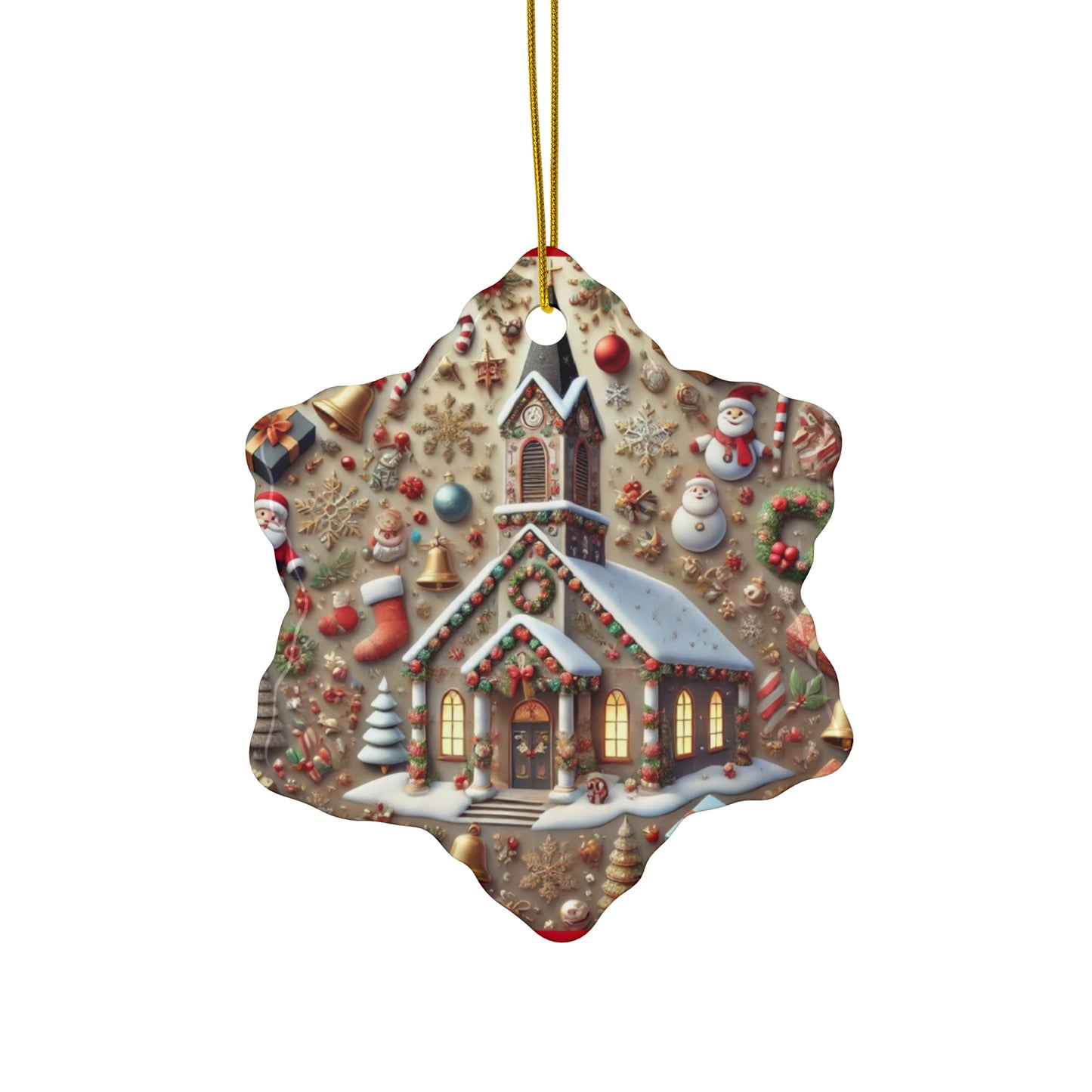 Ceramic Ornament, 4 Shapes