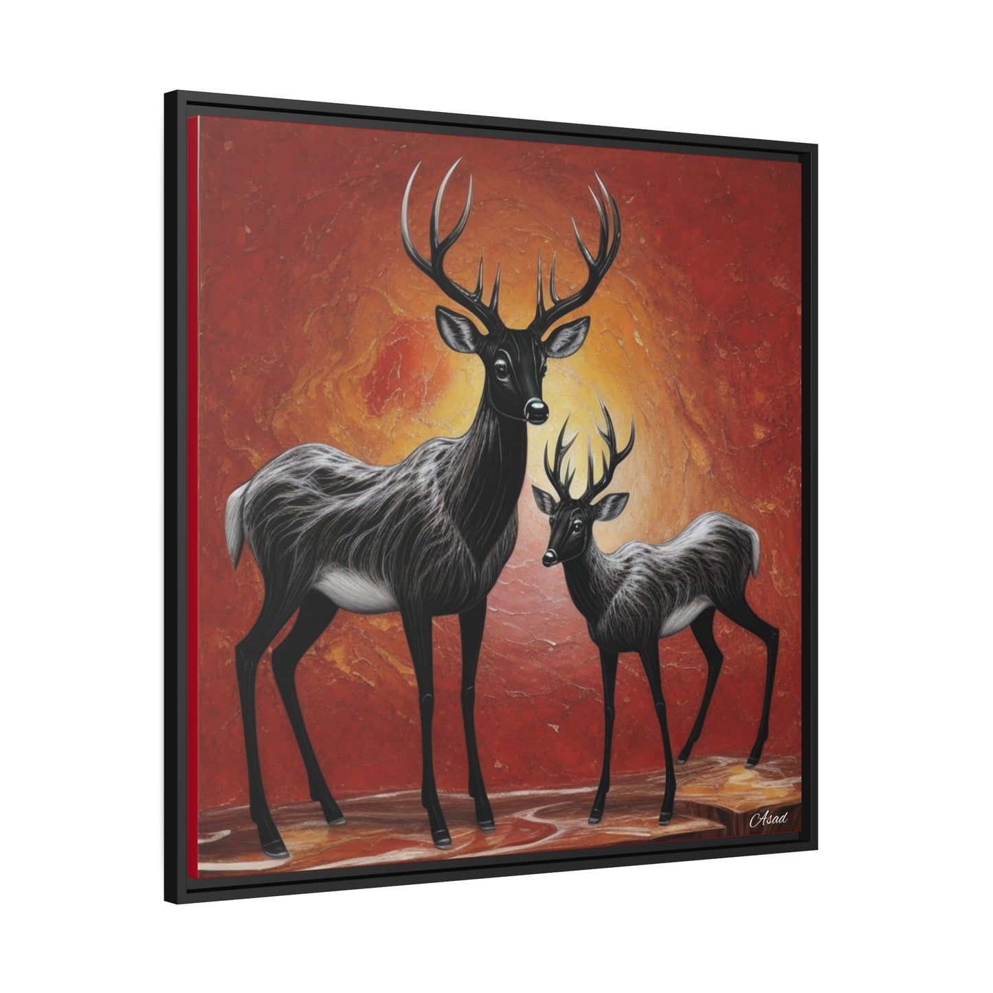 Matte Canvas, Black Frame
