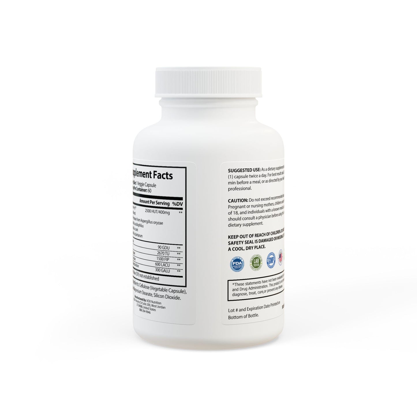 Digestive Enzyme Blend Supplement (60 Capsules) By Dr. Asad Ali Syed