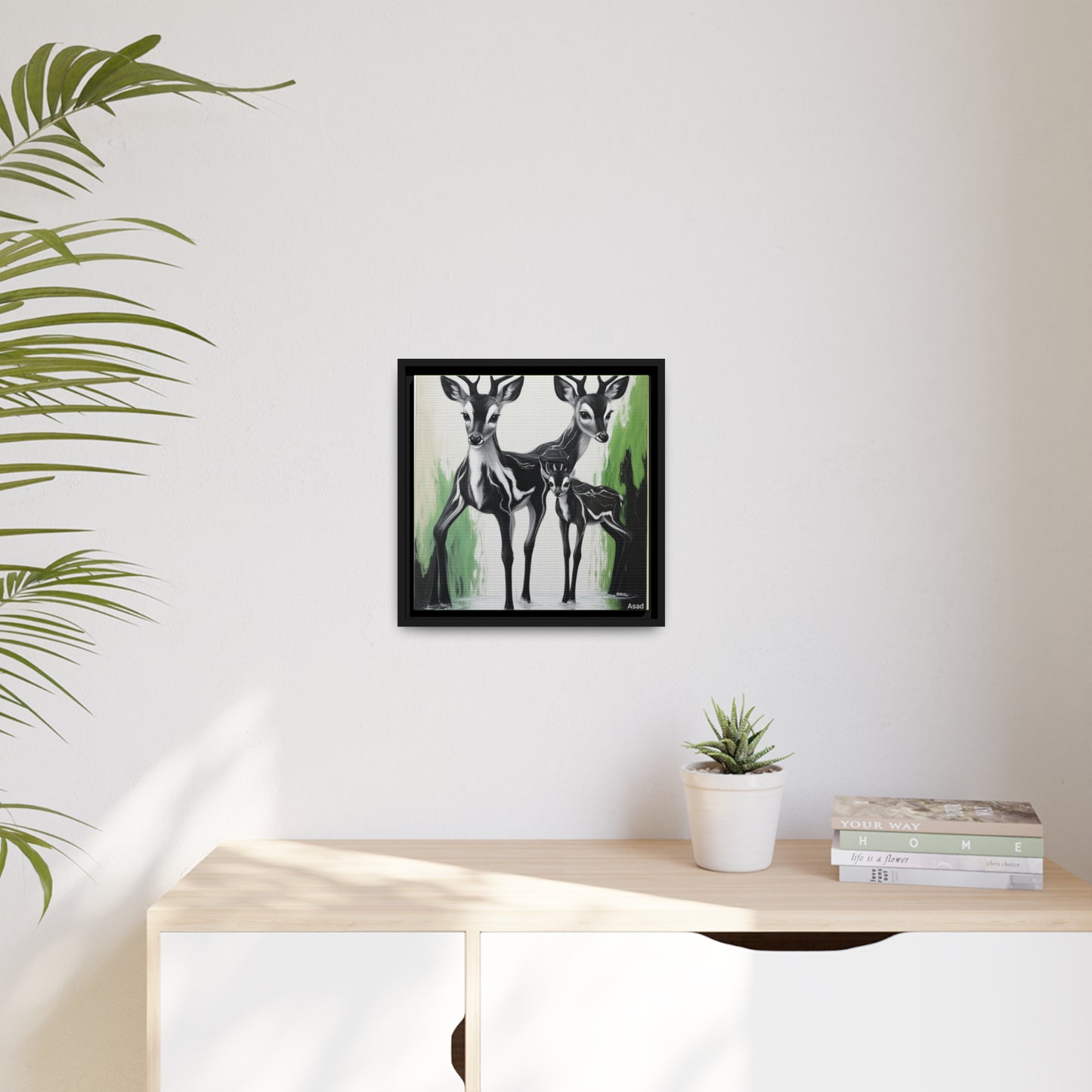 Matte Canvas, Black Frame