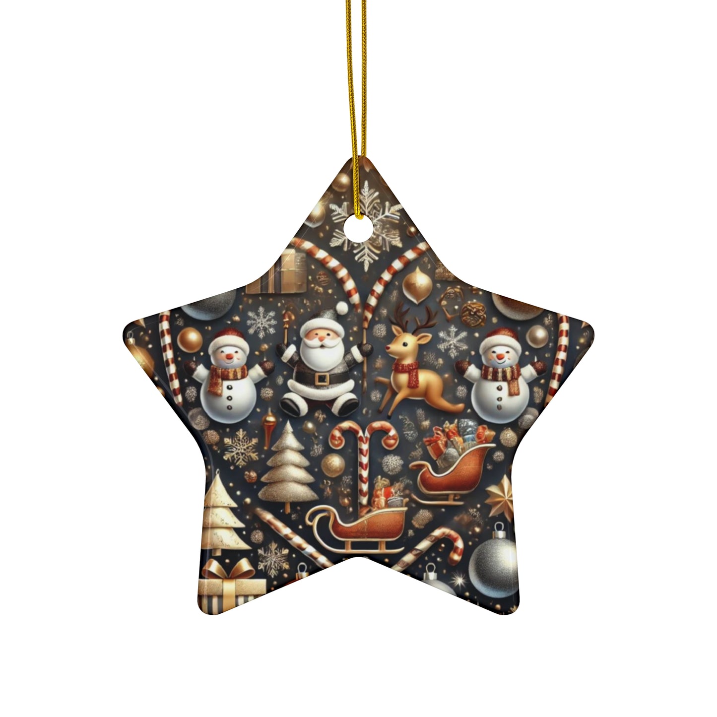 Ceramic Ornament, 4 Shapes