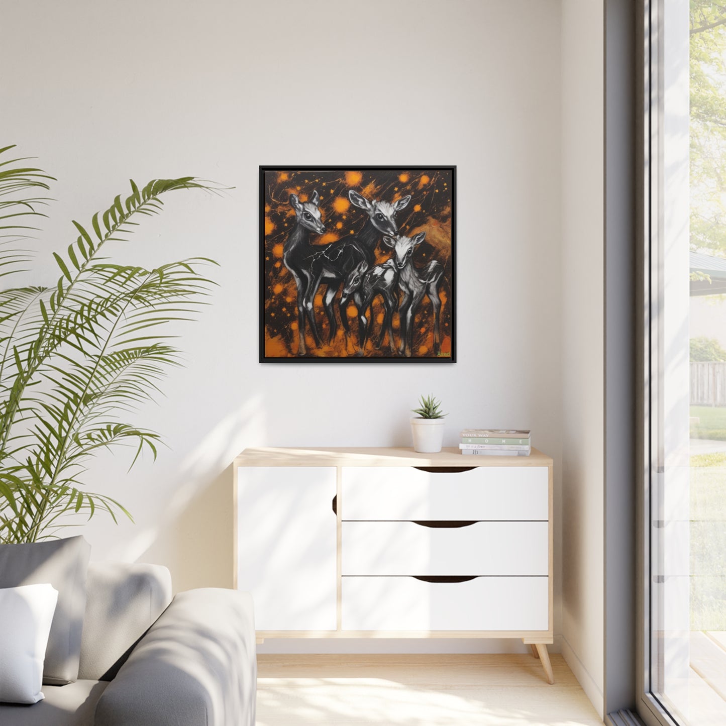 Matte Canvas, Black Frame