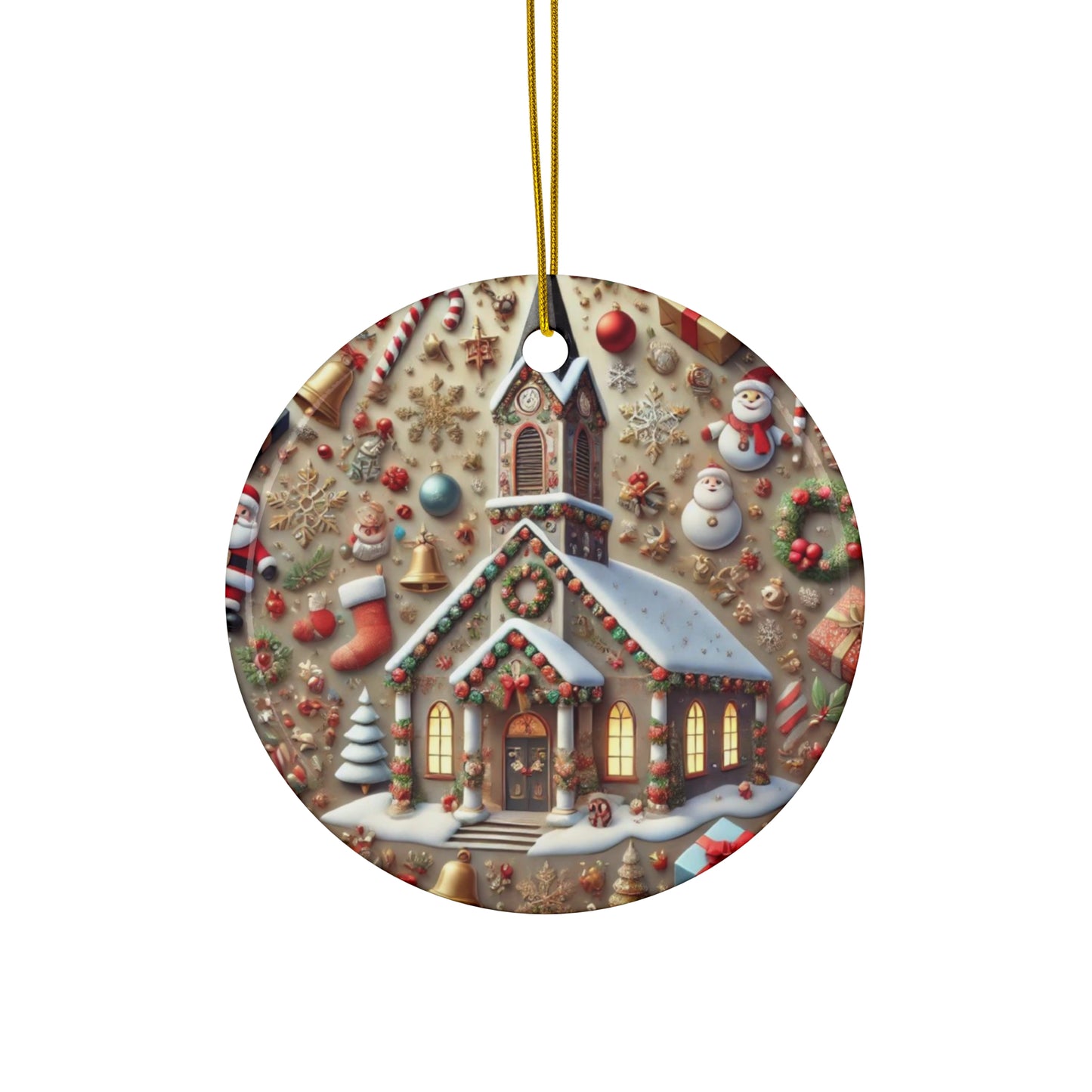 Ceramic Ornament, 4 Shapes
