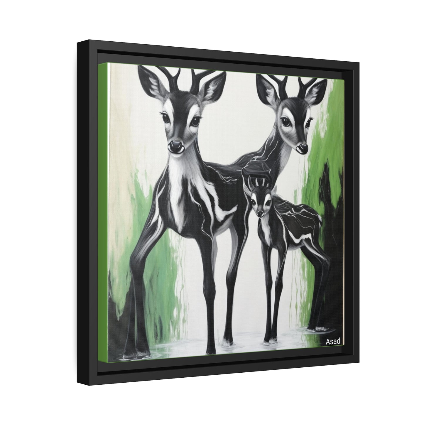Matte Canvas, Black Frame