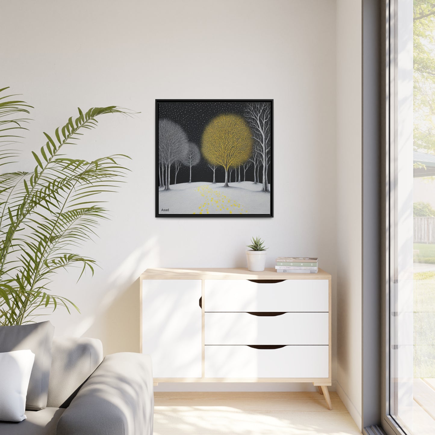 Matte Canvas, Black Frame