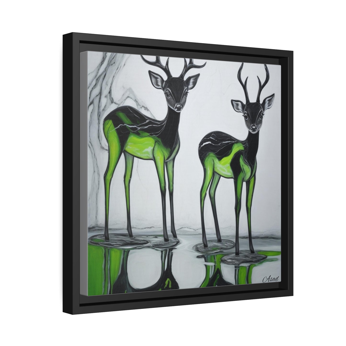 Matte Canvas, Black Frame