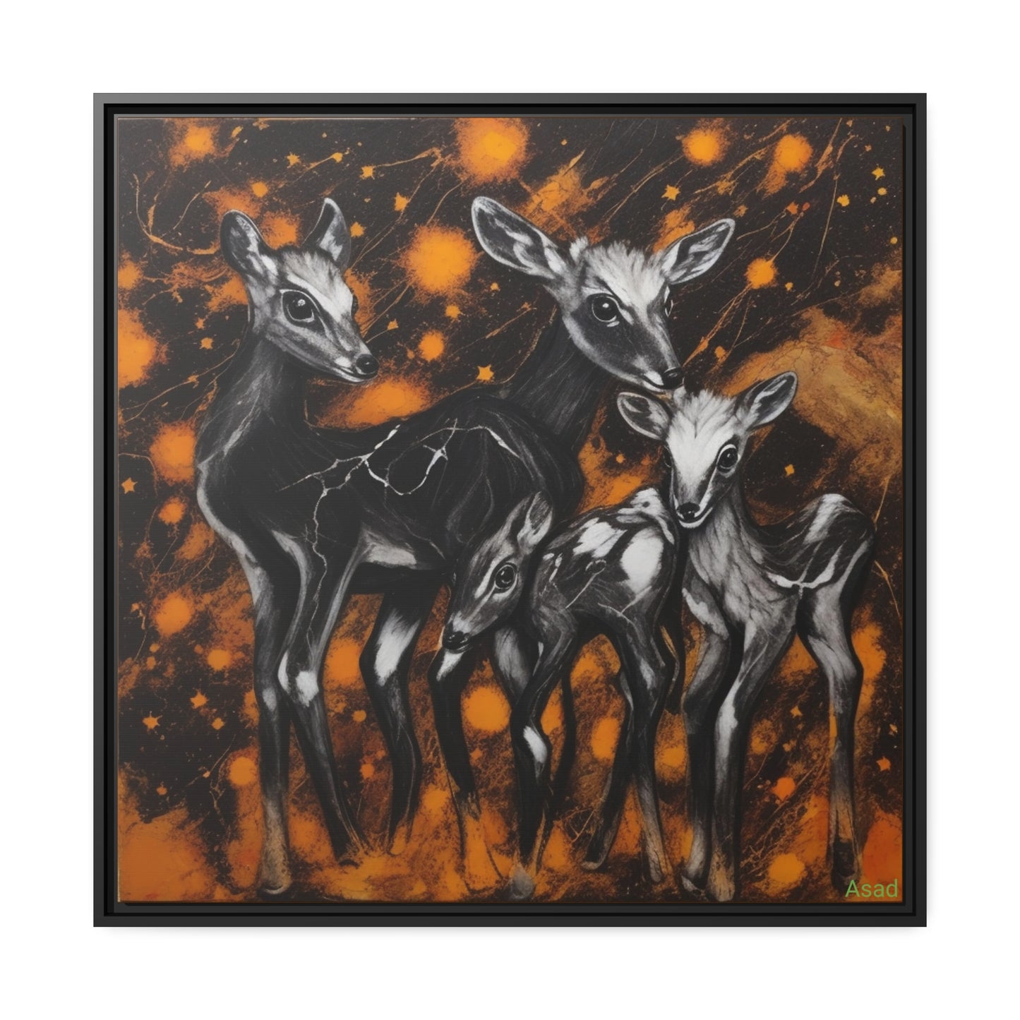 Matte Canvas, Black Frame