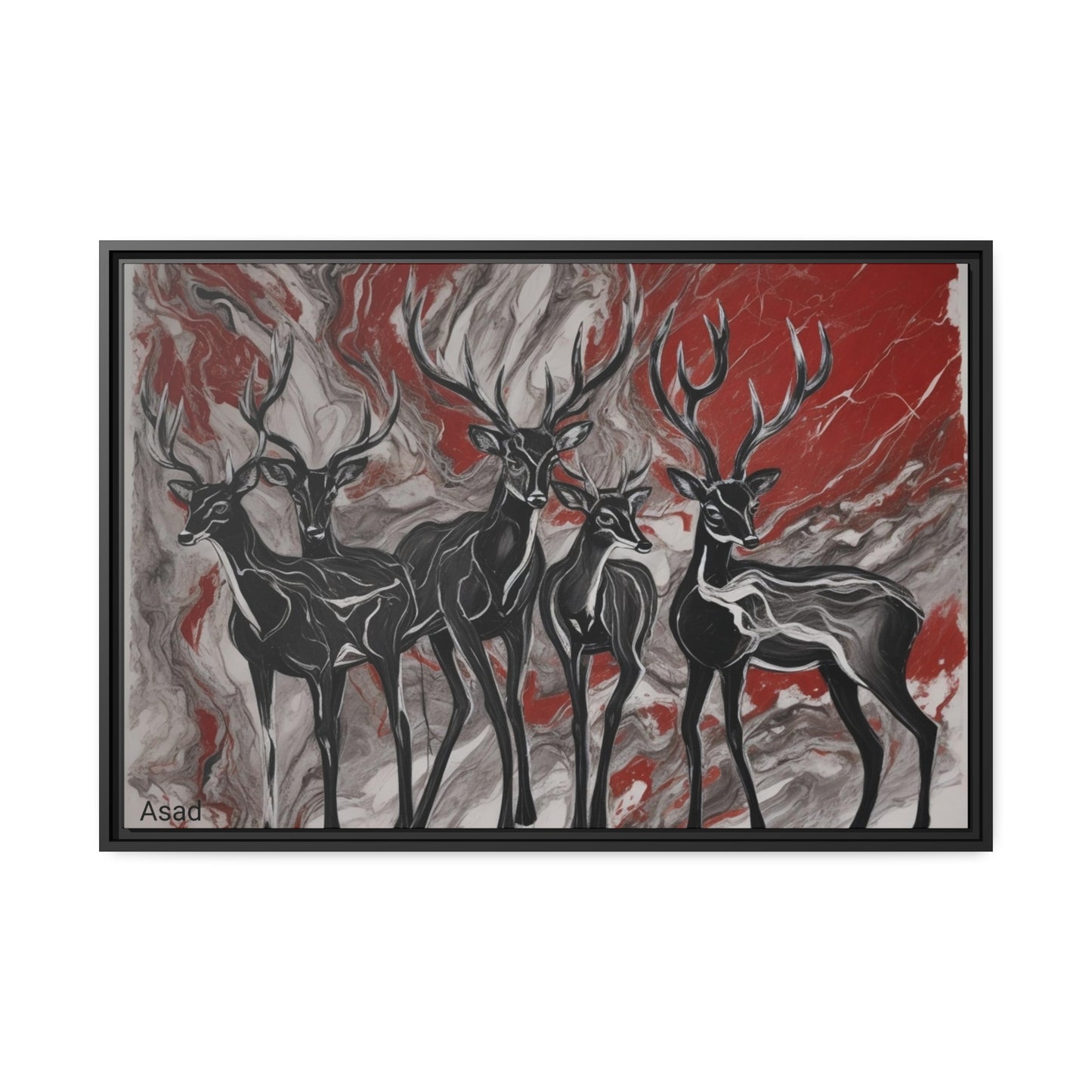 Matte Canvas, Black Frame
