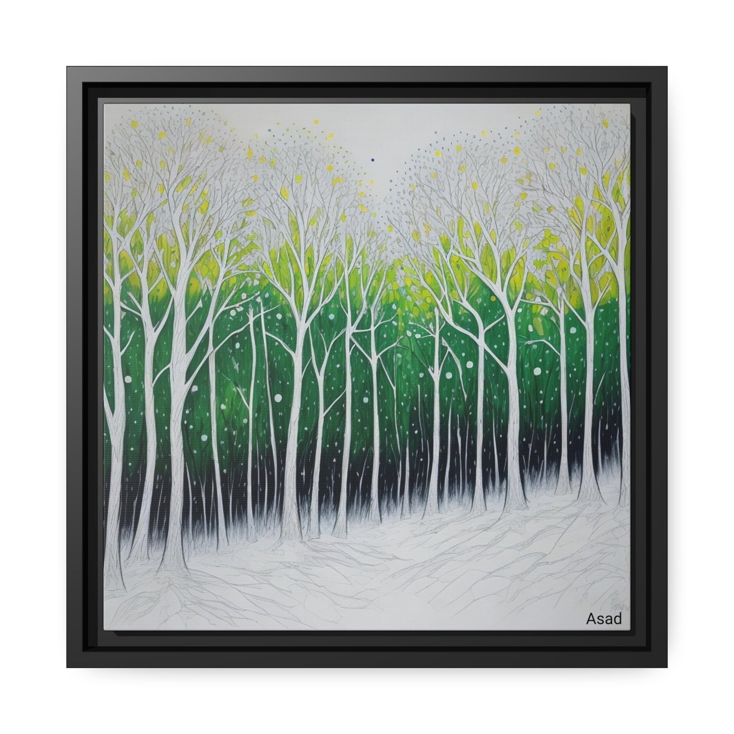 Matte Canvas, Black Frame