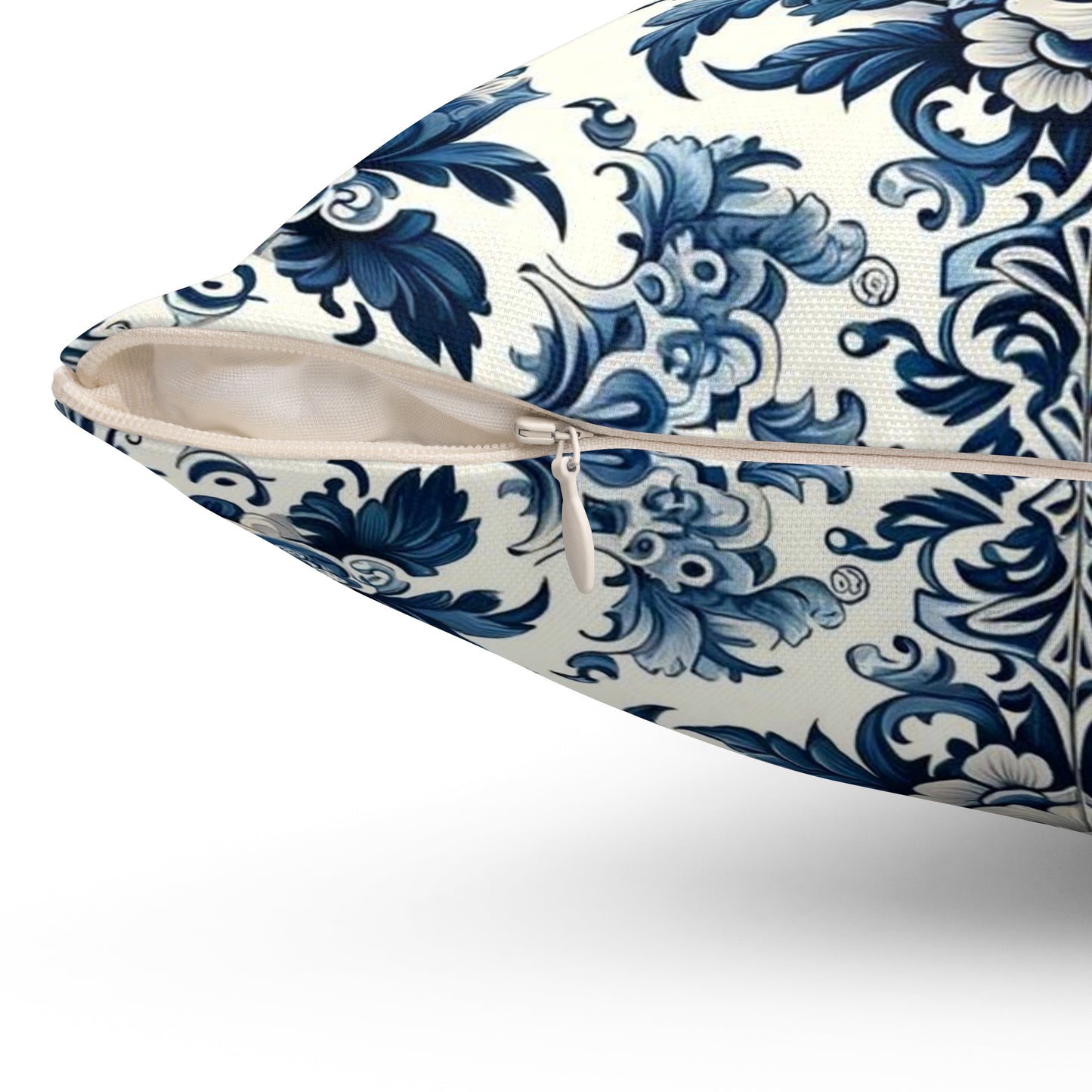 A Spun Polyester Square Pillow