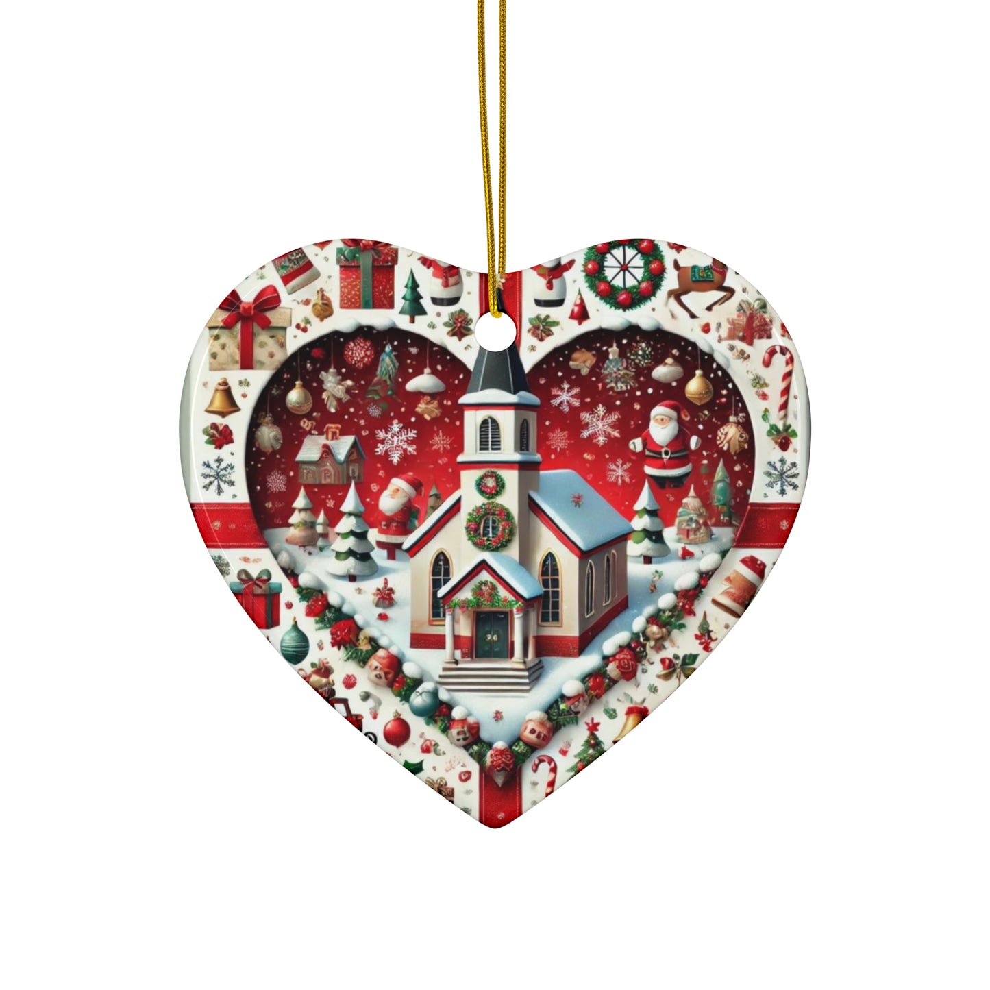 Ceramic Ornament, 4 Shapes