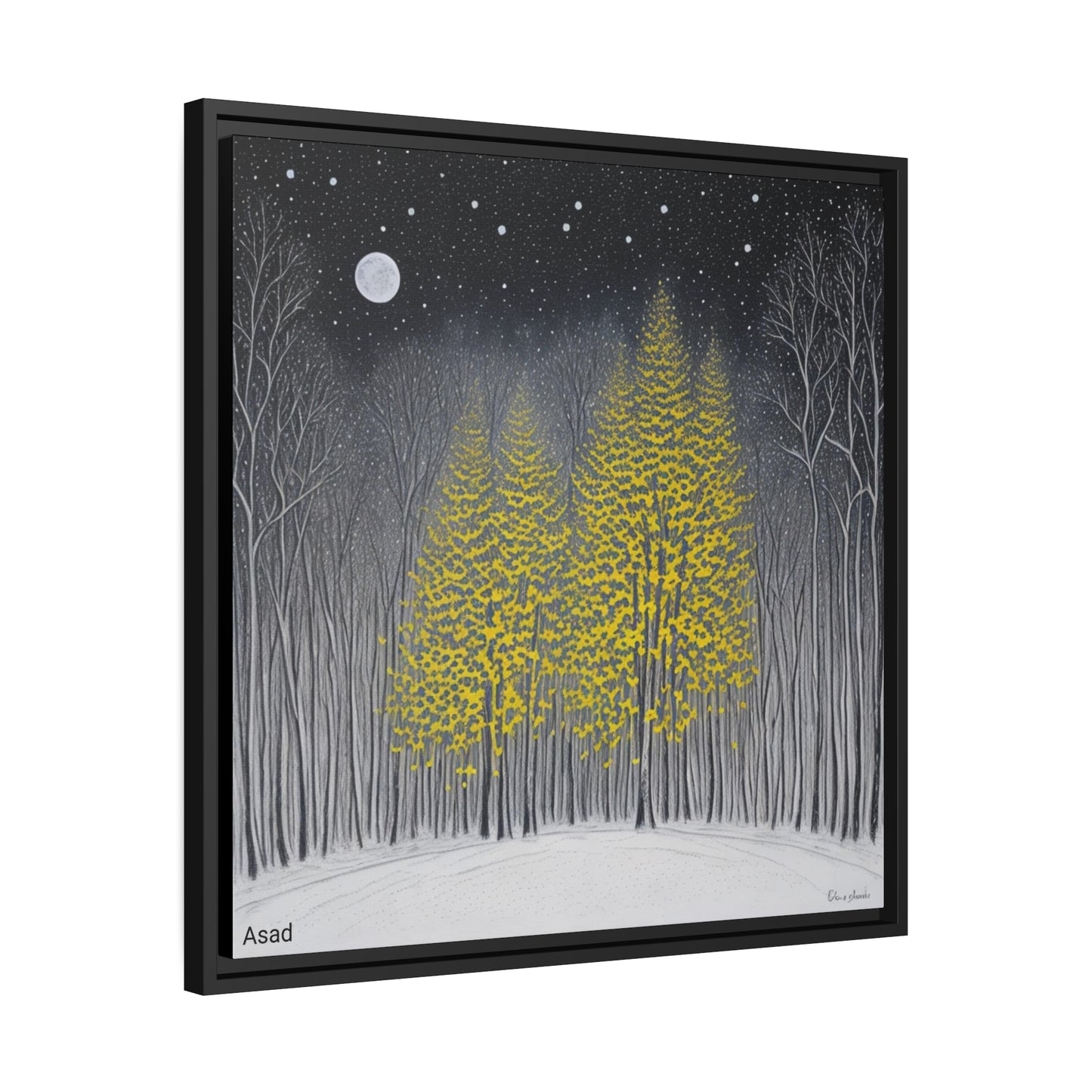 Matte Canvas, Black Frame