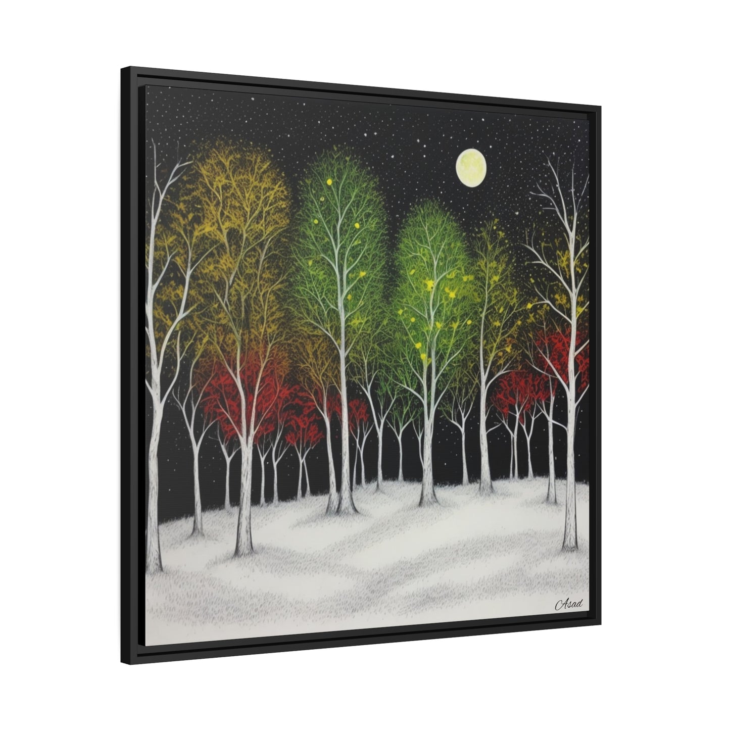Matte Canvas, Black Frame