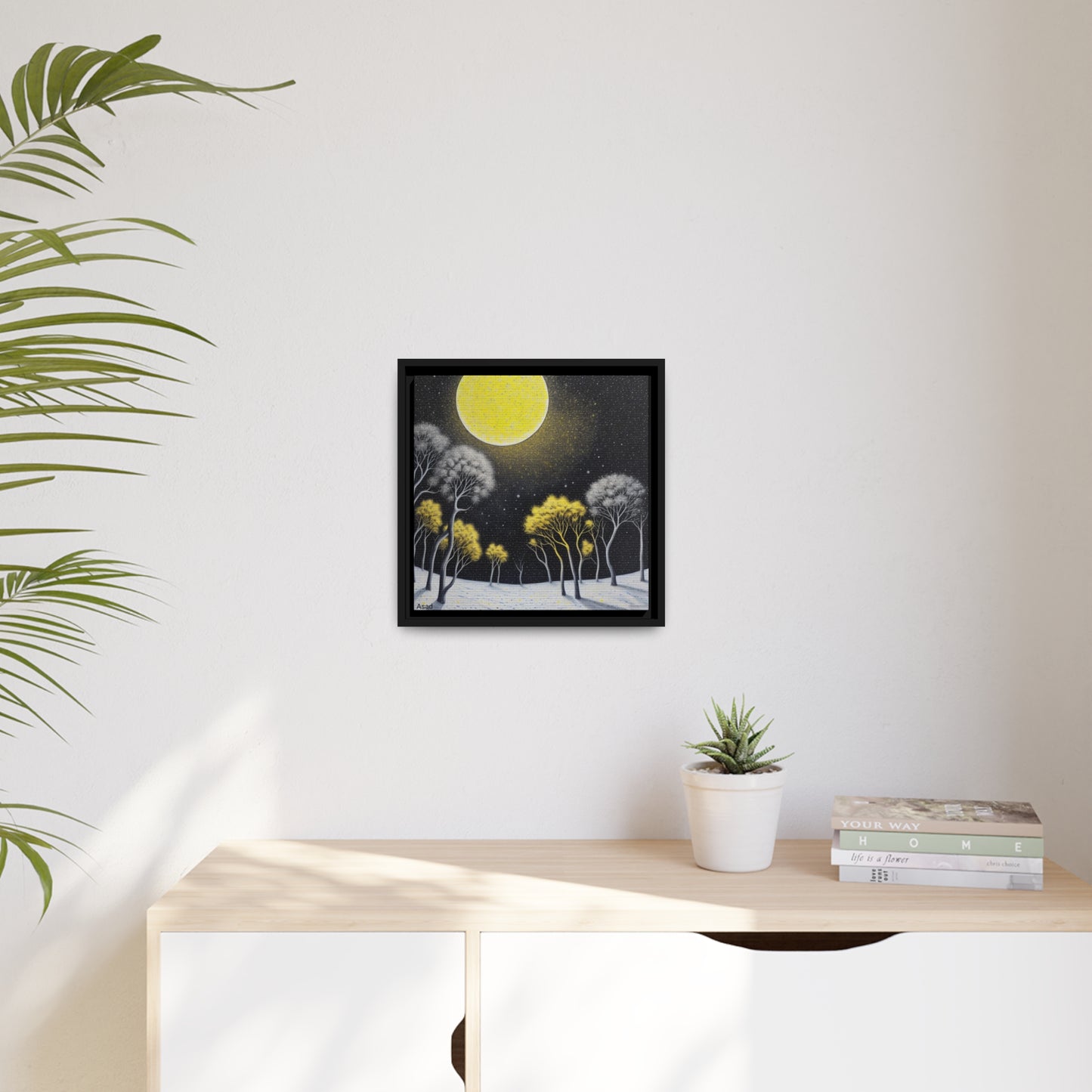 Matte Canvas, Black Frame