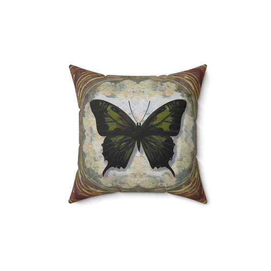 A Spun Polyester Square Pillow