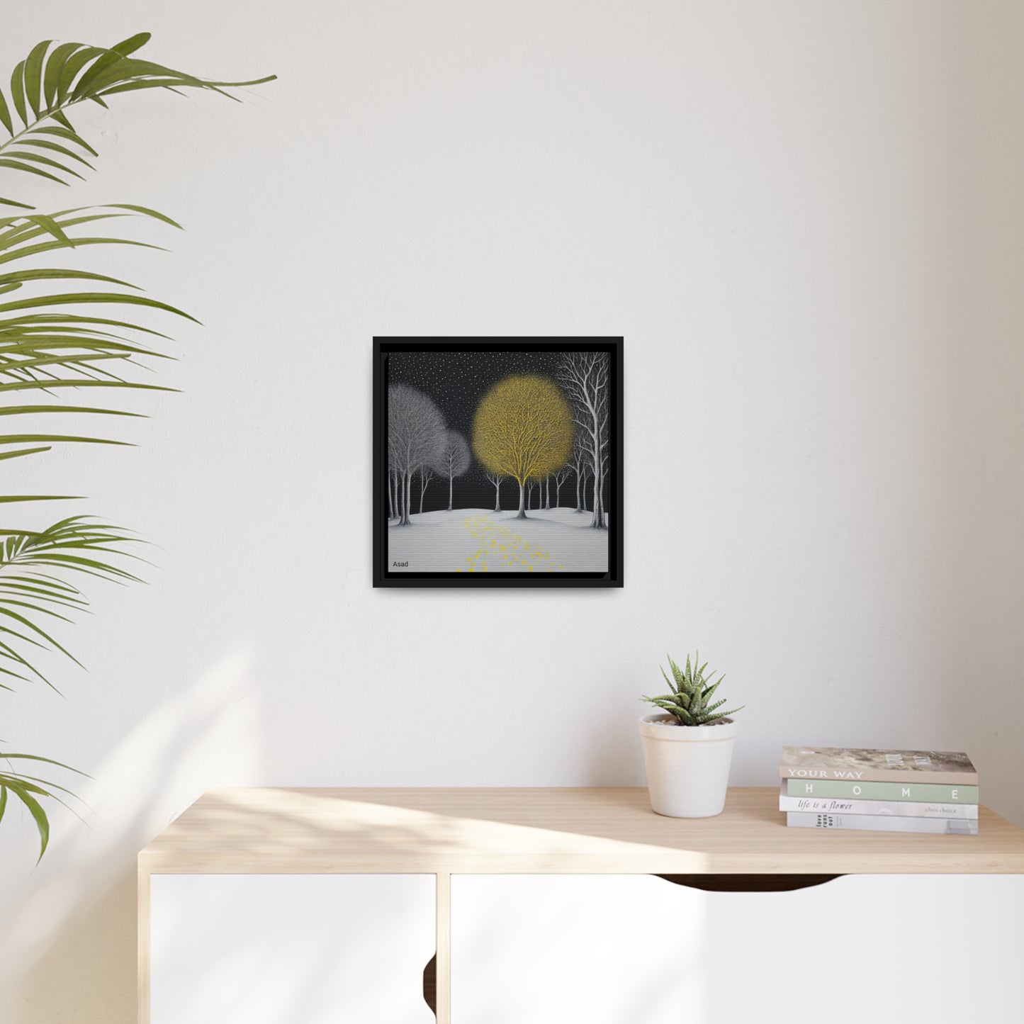 Matte Canvas, Black Frame
