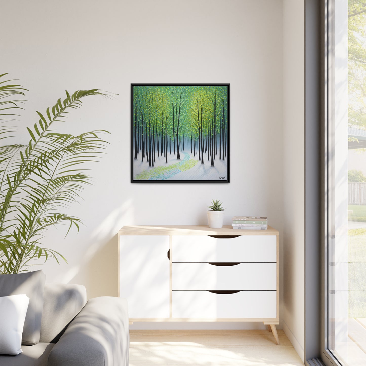 Matte Canvas, Black Frame