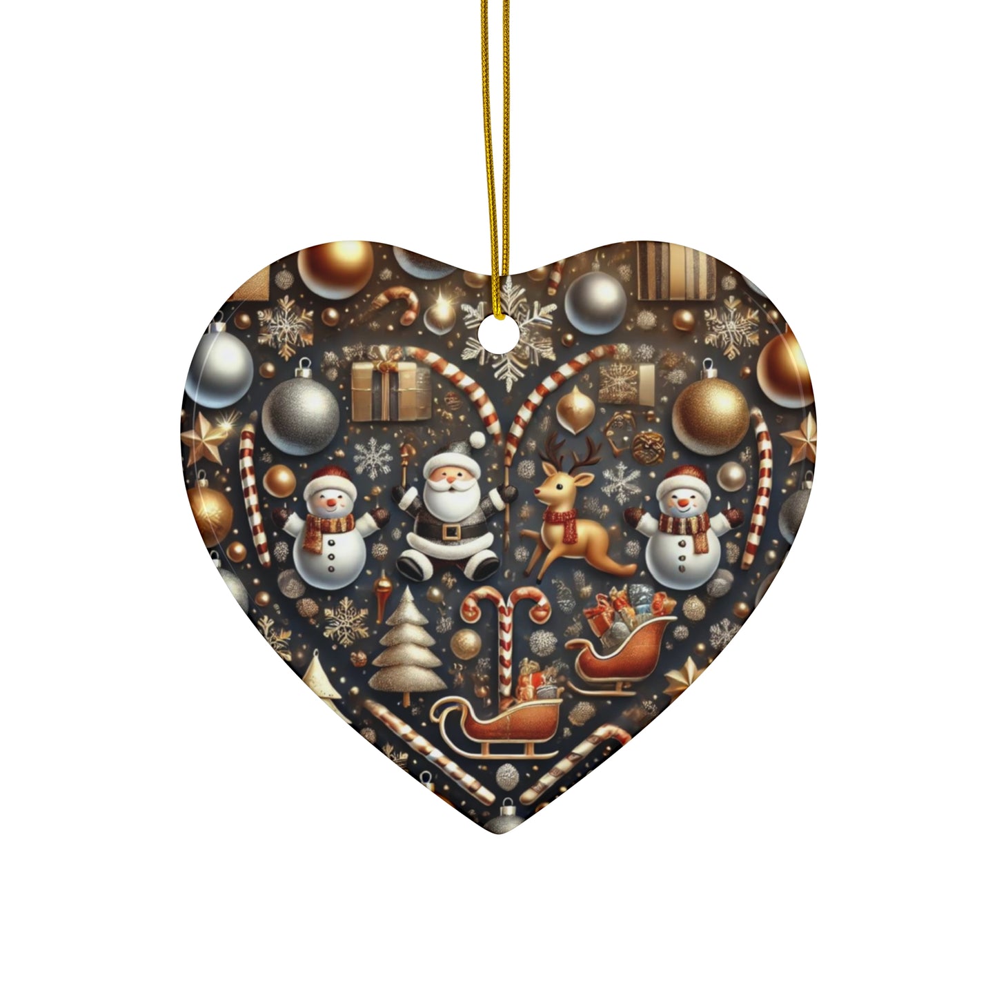 Ceramic Ornament, 4 Shapes