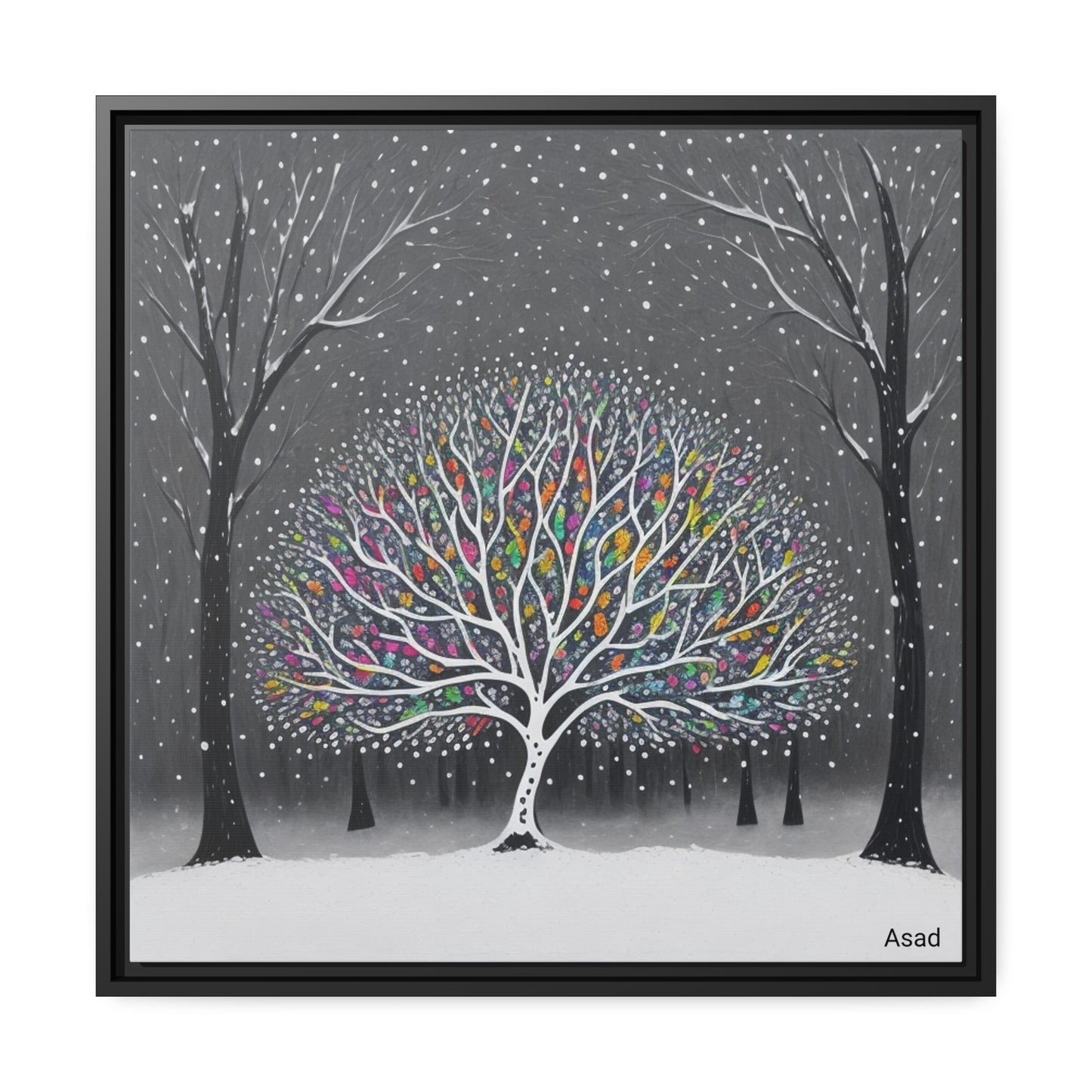 Matte Canvas, Black Frame