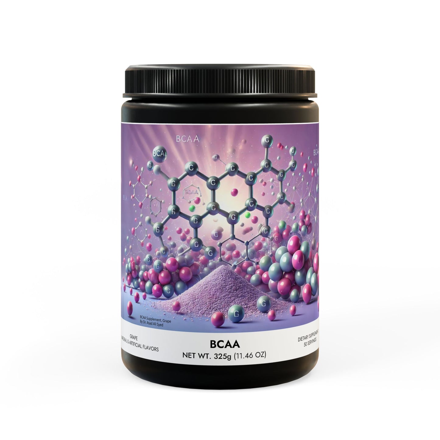 BCAA Supplement, Grape (325g, 11.46oz, 50 servings) Dr. Asad Ali Syed