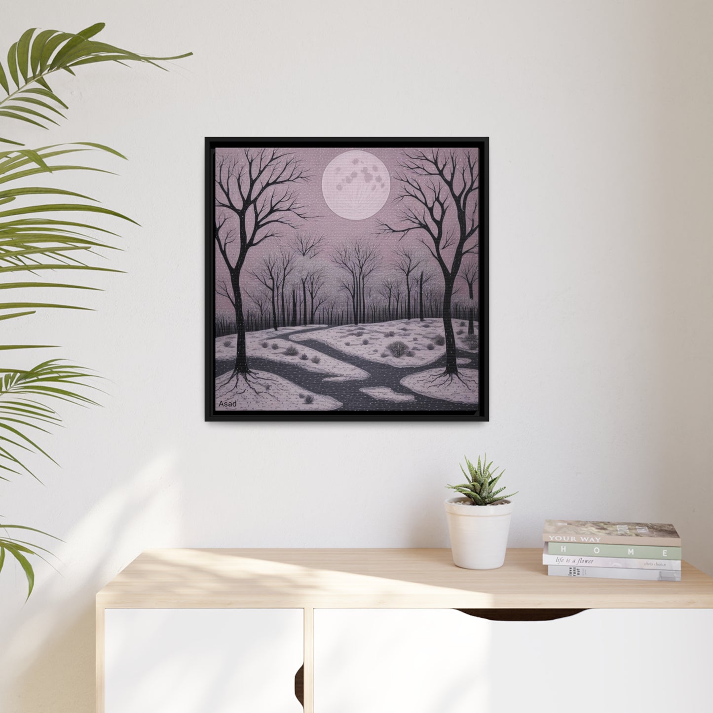 Matte Canvas, Black Frame
