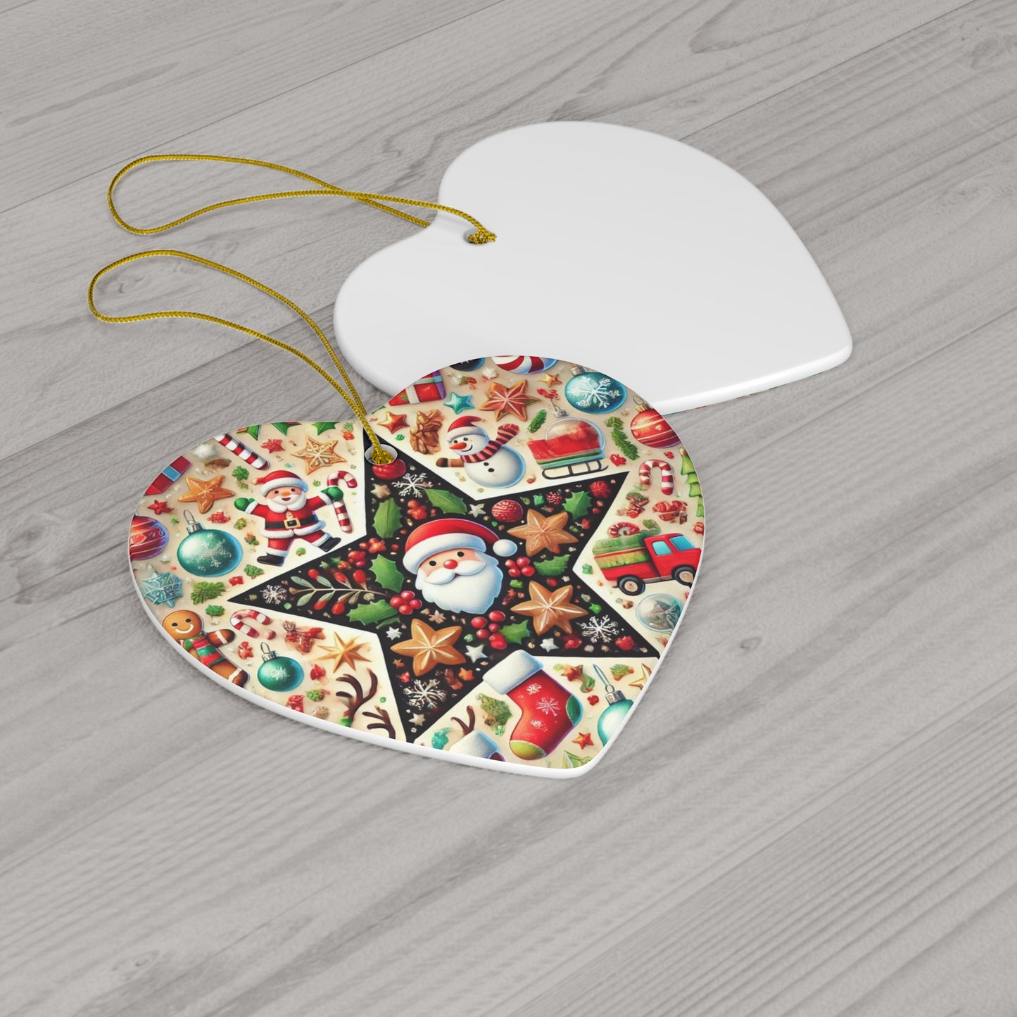 Ceramic Ornament, 4 Shapes