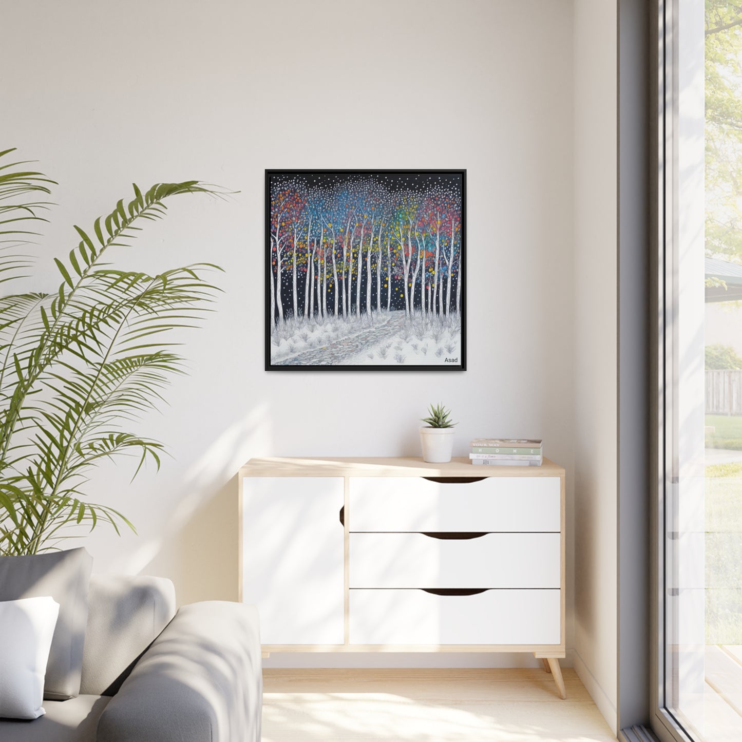 Matte Canvas, Black Frame