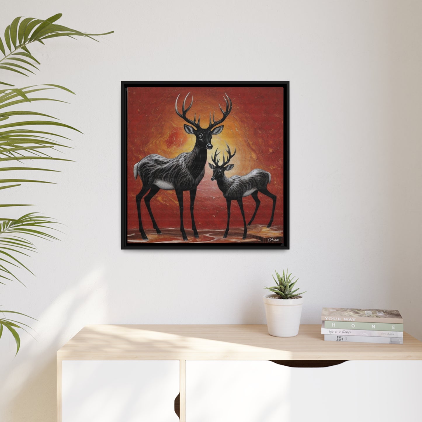 Matte Canvas, Black Frame