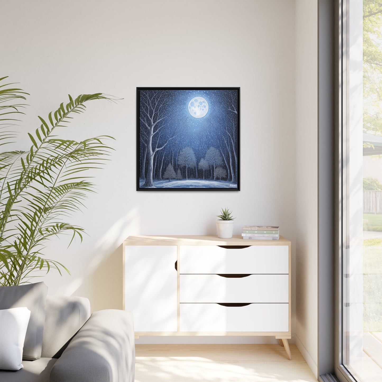 Matte Canvas, Black Frame