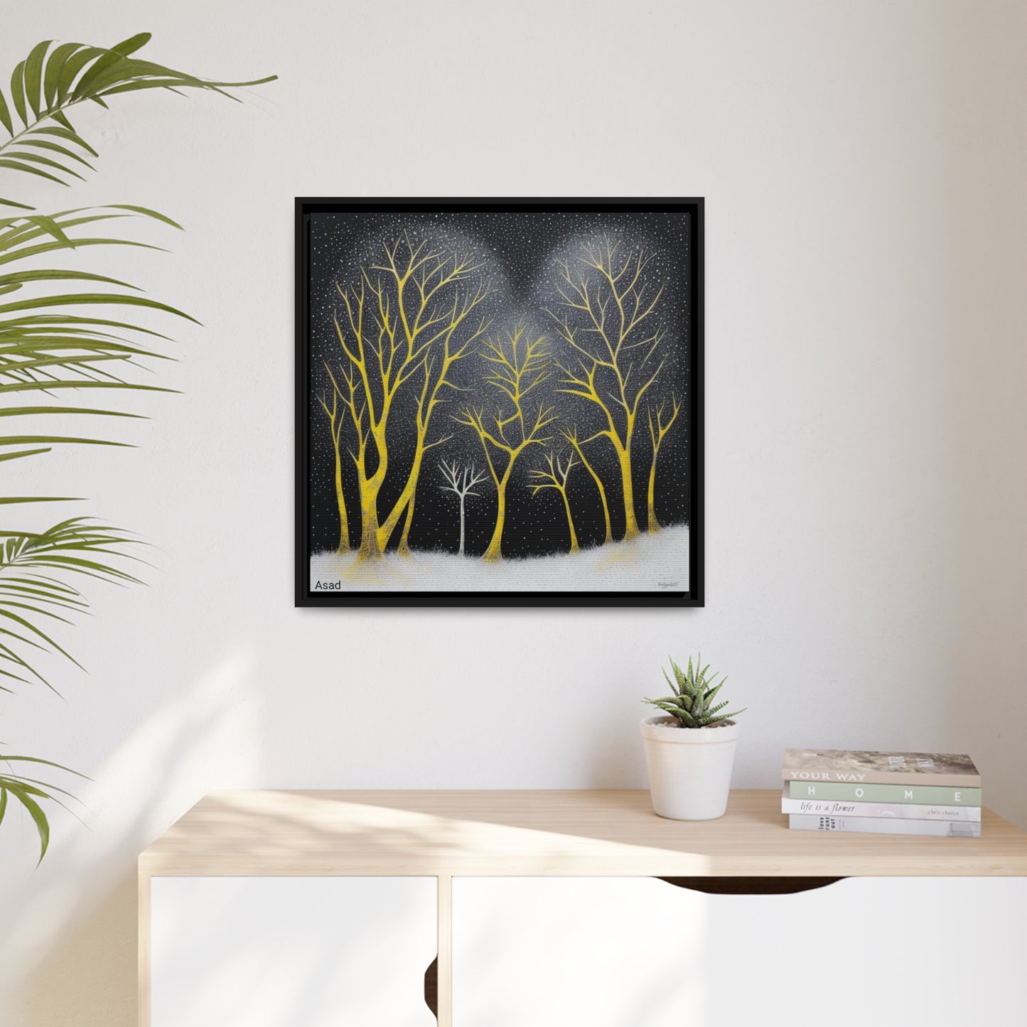 Matte Canvas, Black Frame