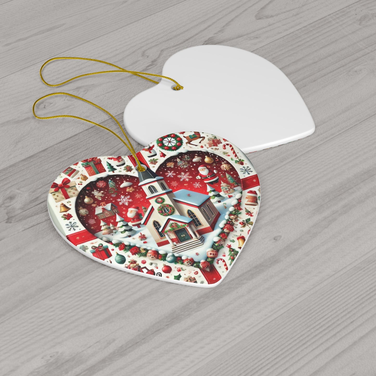 Ceramic Ornament, 4 Shapes