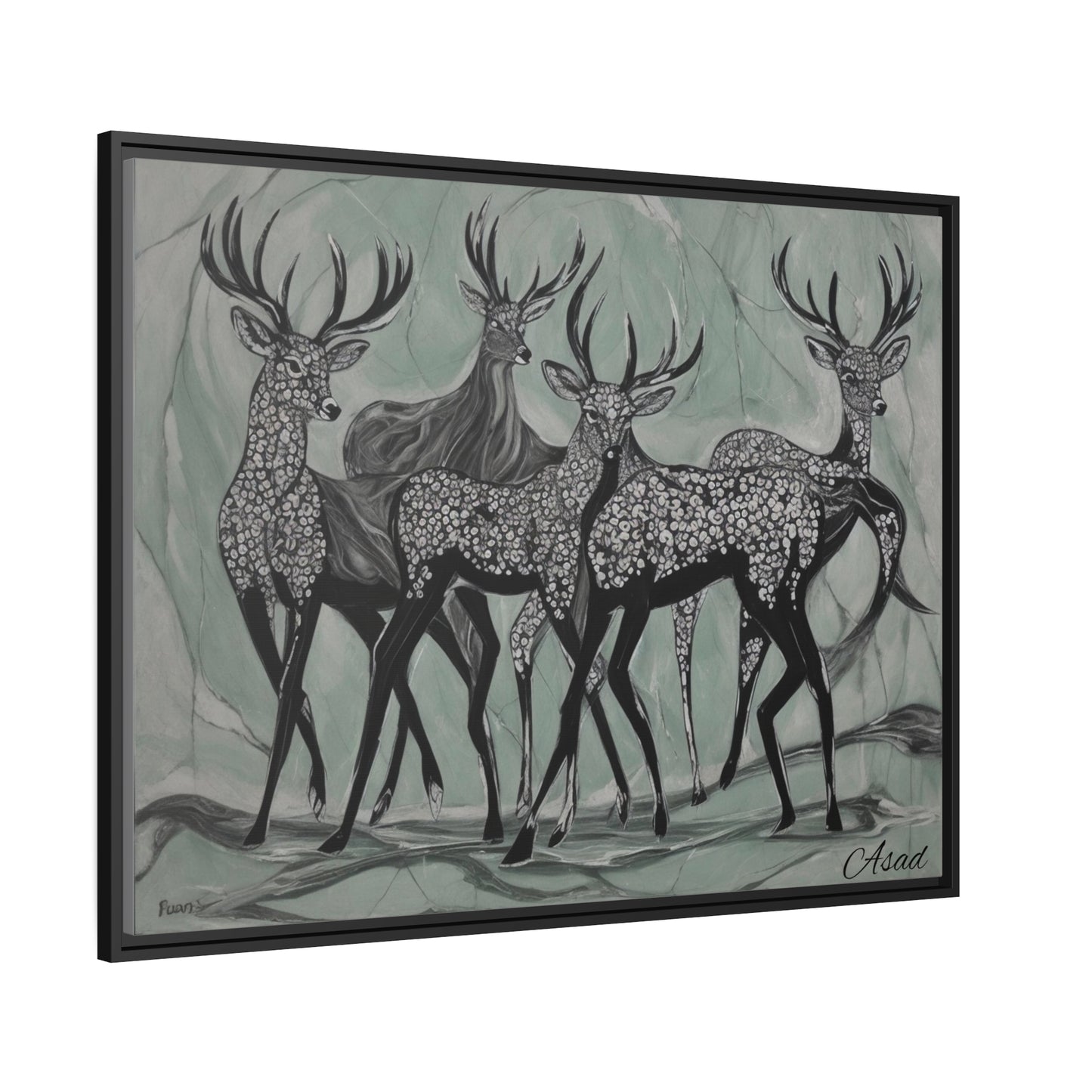 Matte Canvas, Black Frame