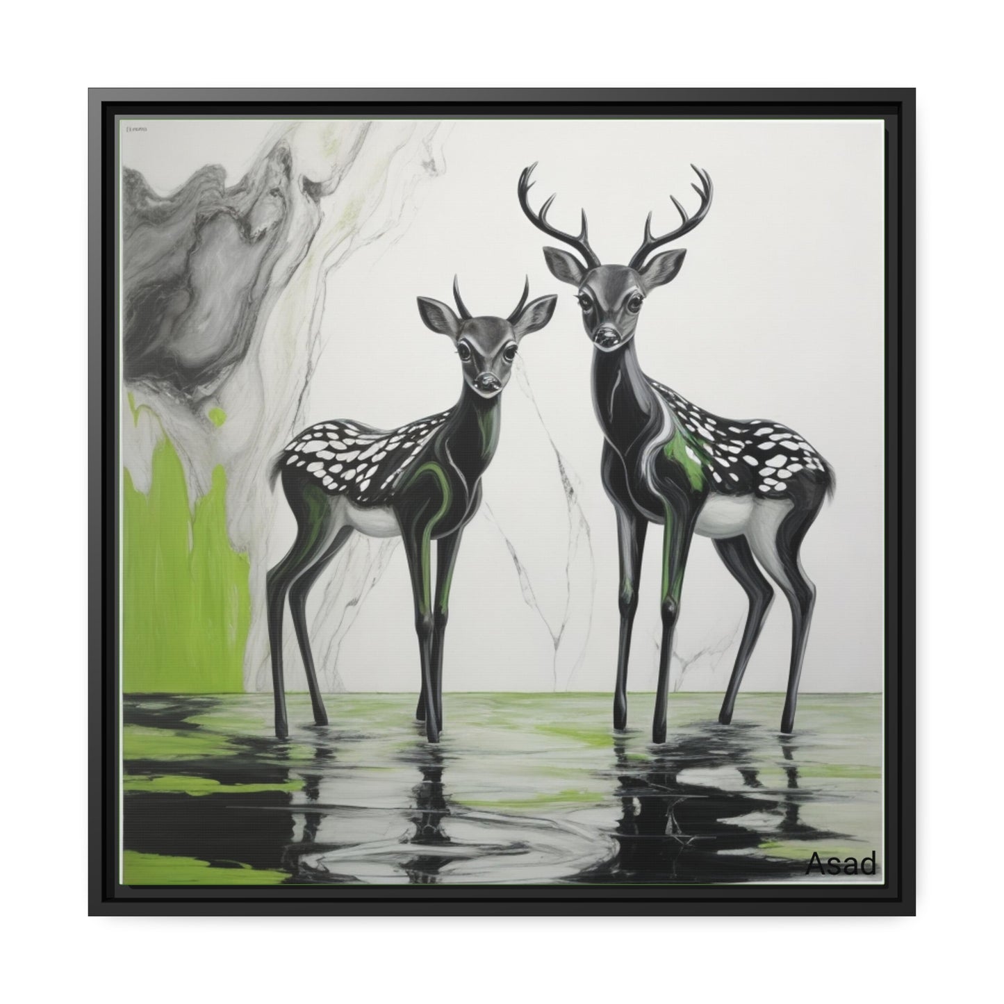 Matte Canvas, Black Frame