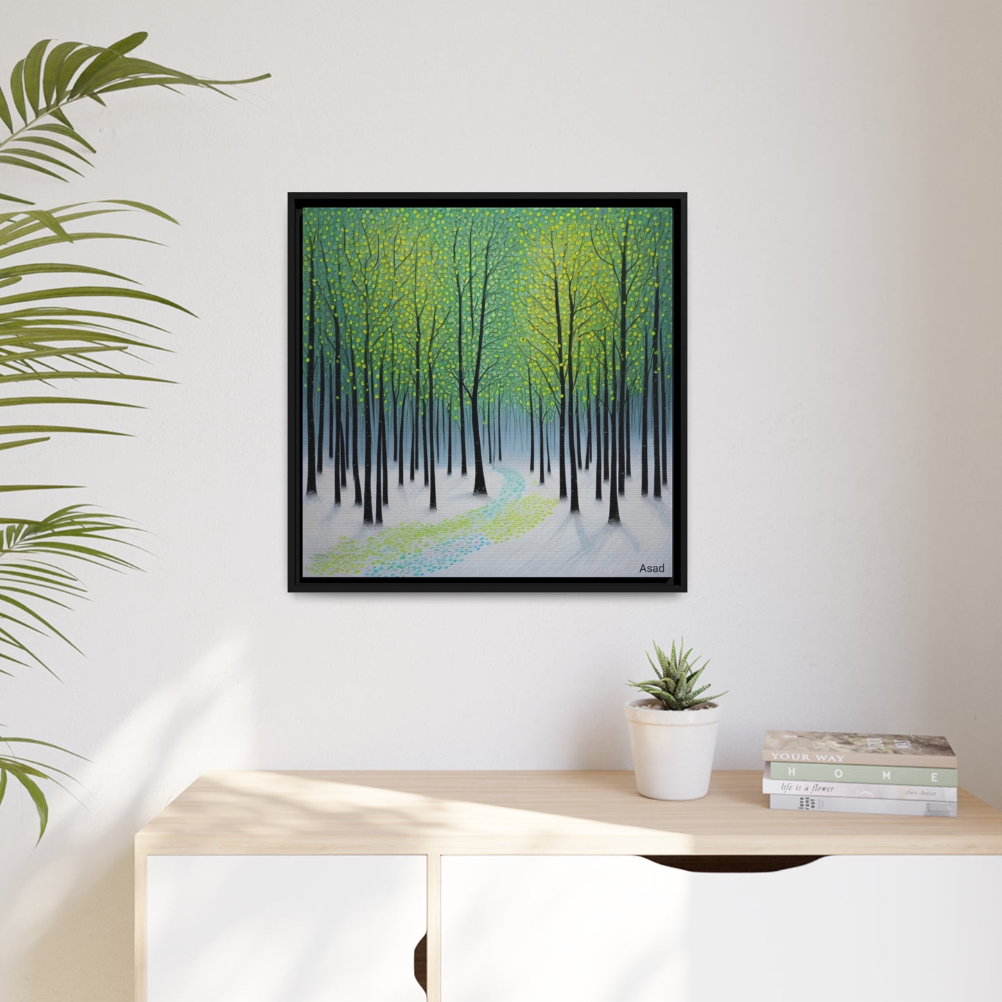 Matte Canvas, Black Frame