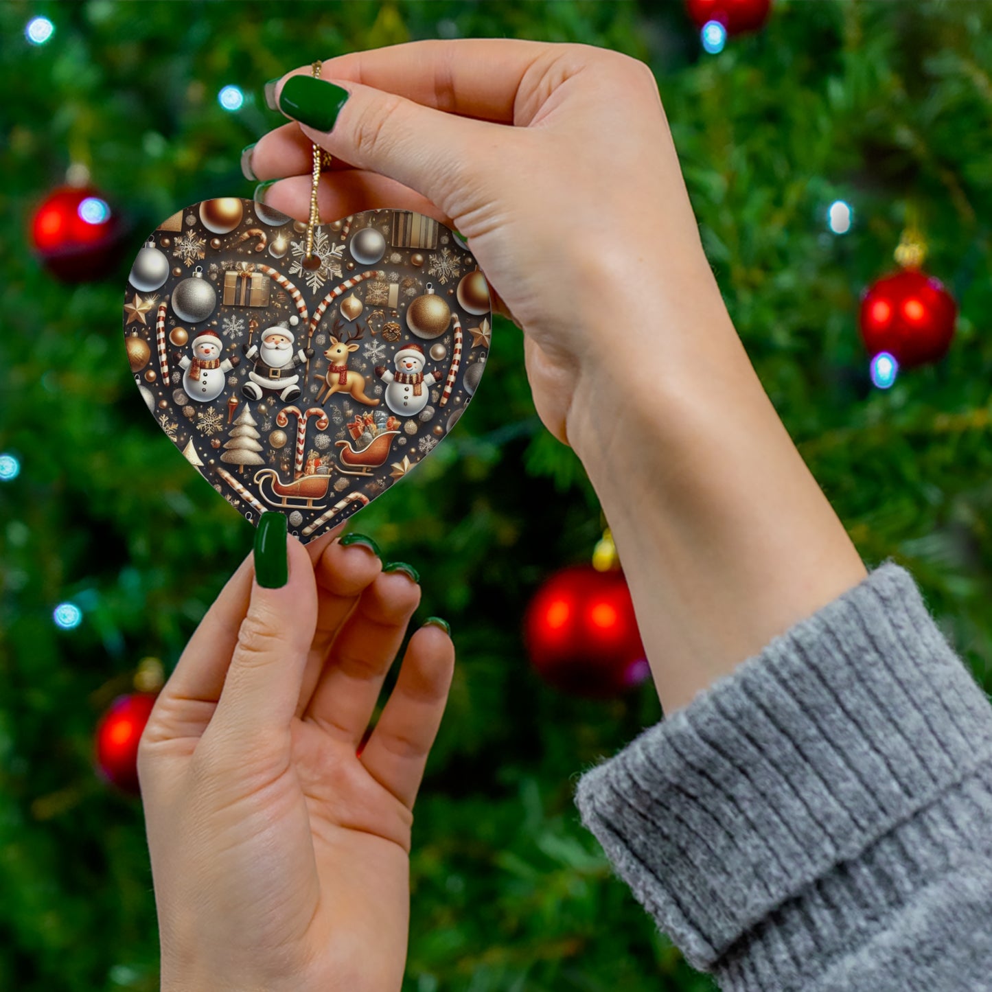 Ceramic Ornament, 4 Shapes