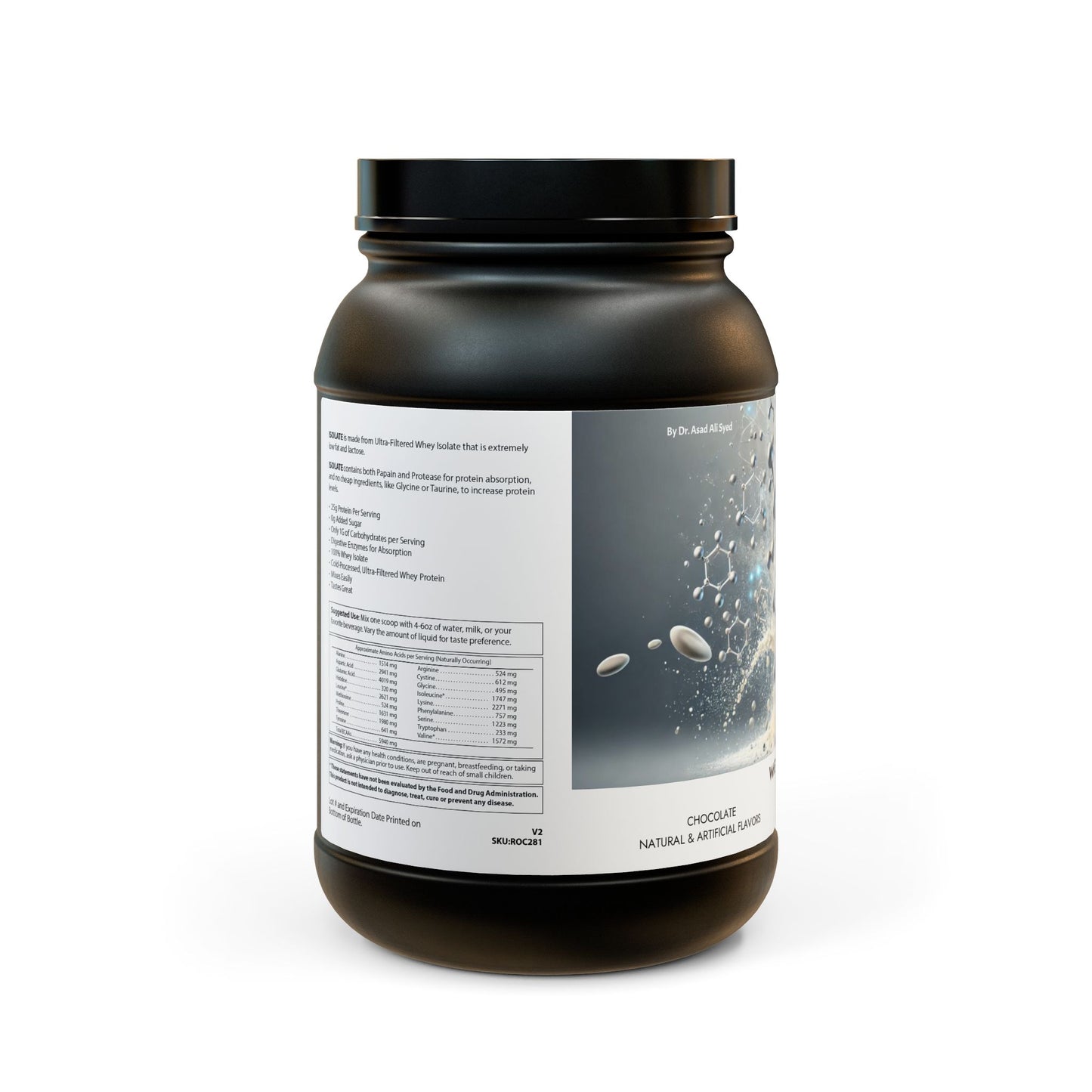 Whey Isolate Protein Supplement (907g, 2lb) By Dr. Asad Ali Syed