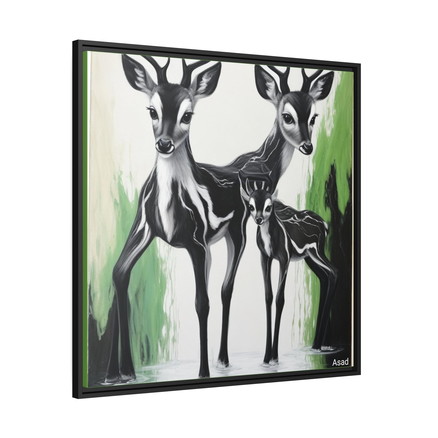Matte Canvas, Black Frame