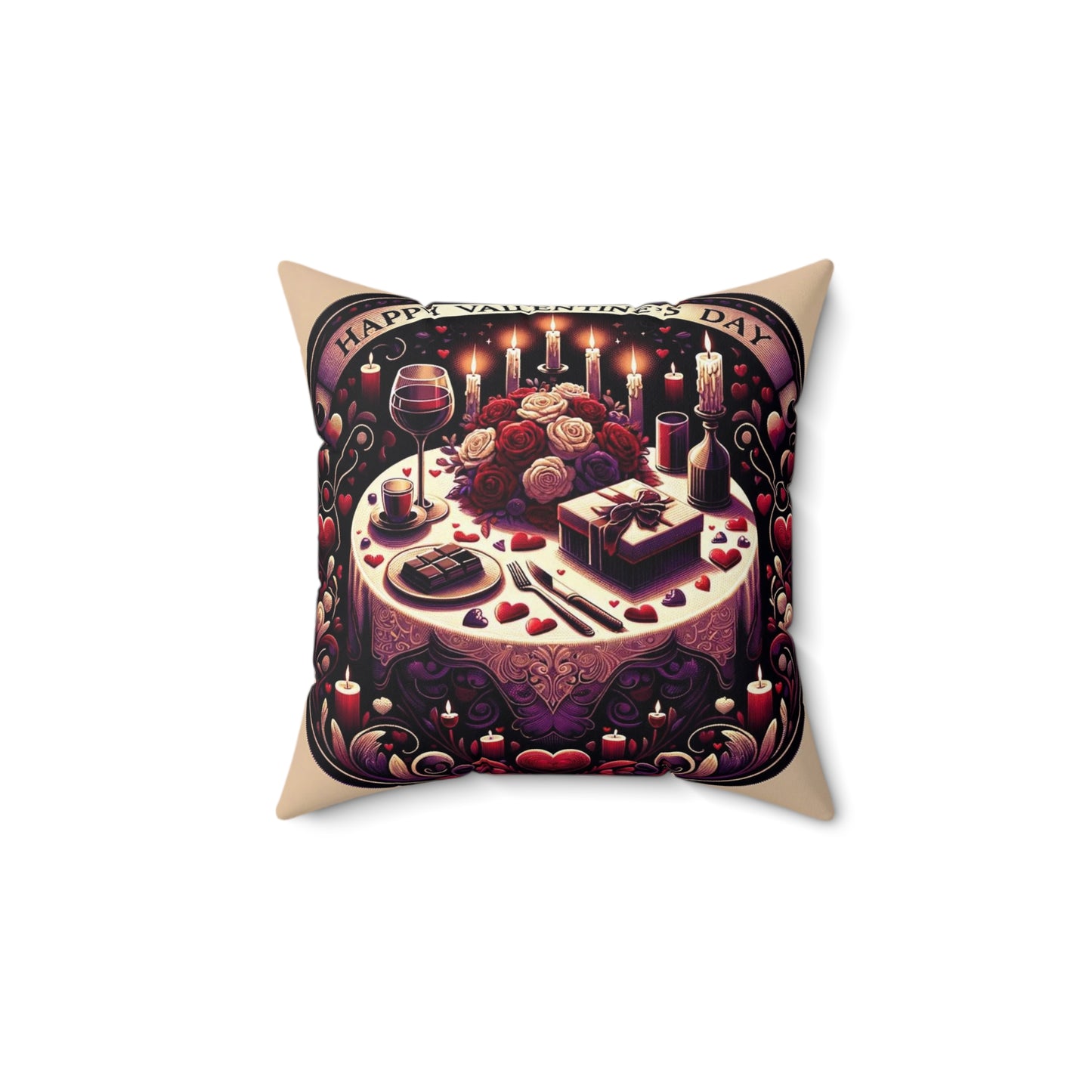 Spun Polyester Square Pillow