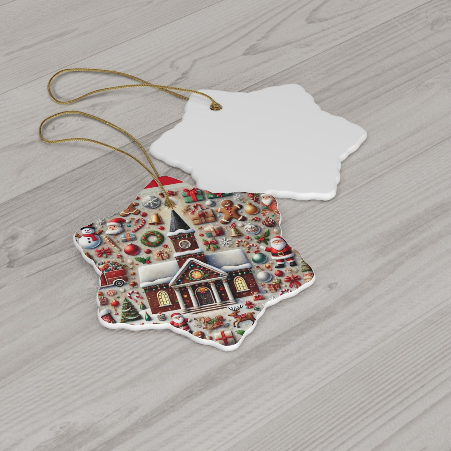 Ceramic Ornament, 4 Shapes