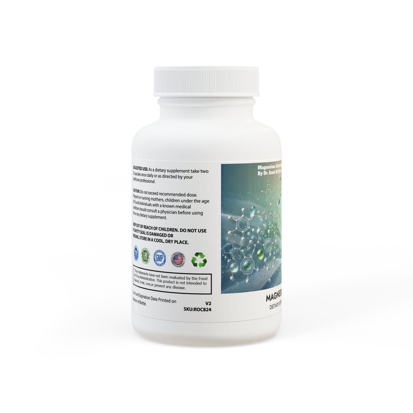 Magnesium Glycinate Supplement (60 Capsules) By Dr. Asad Ali Syed