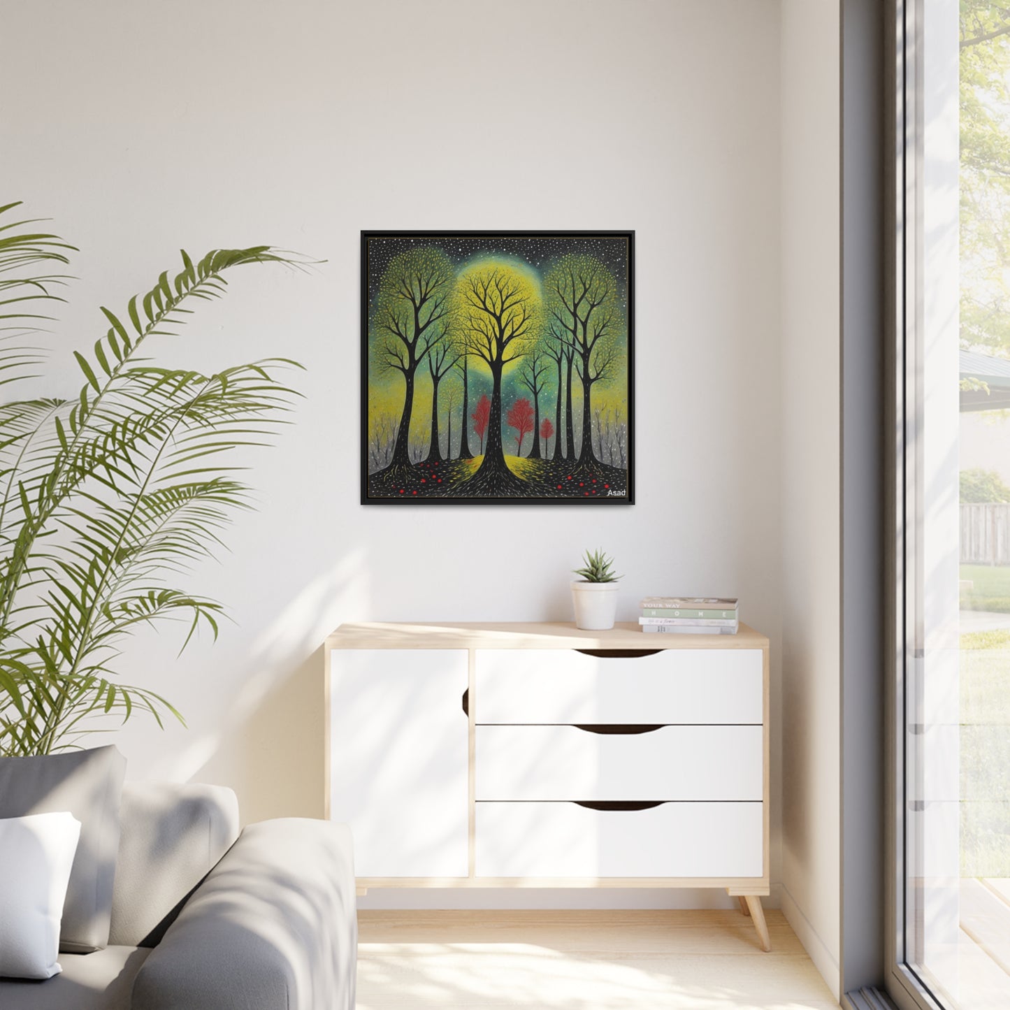 Matte Canvas, Black Frame