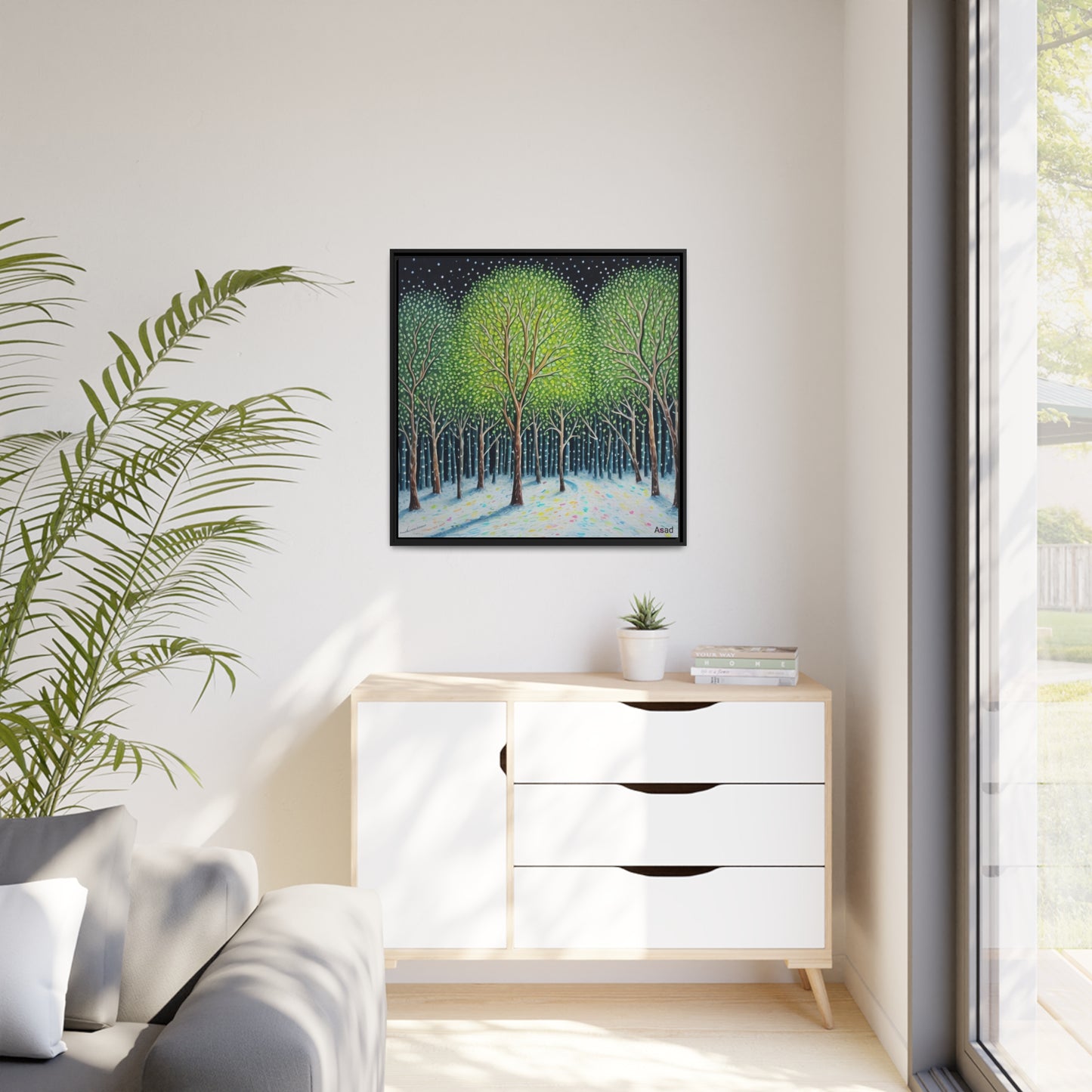 Matte Canvas, Black Frame