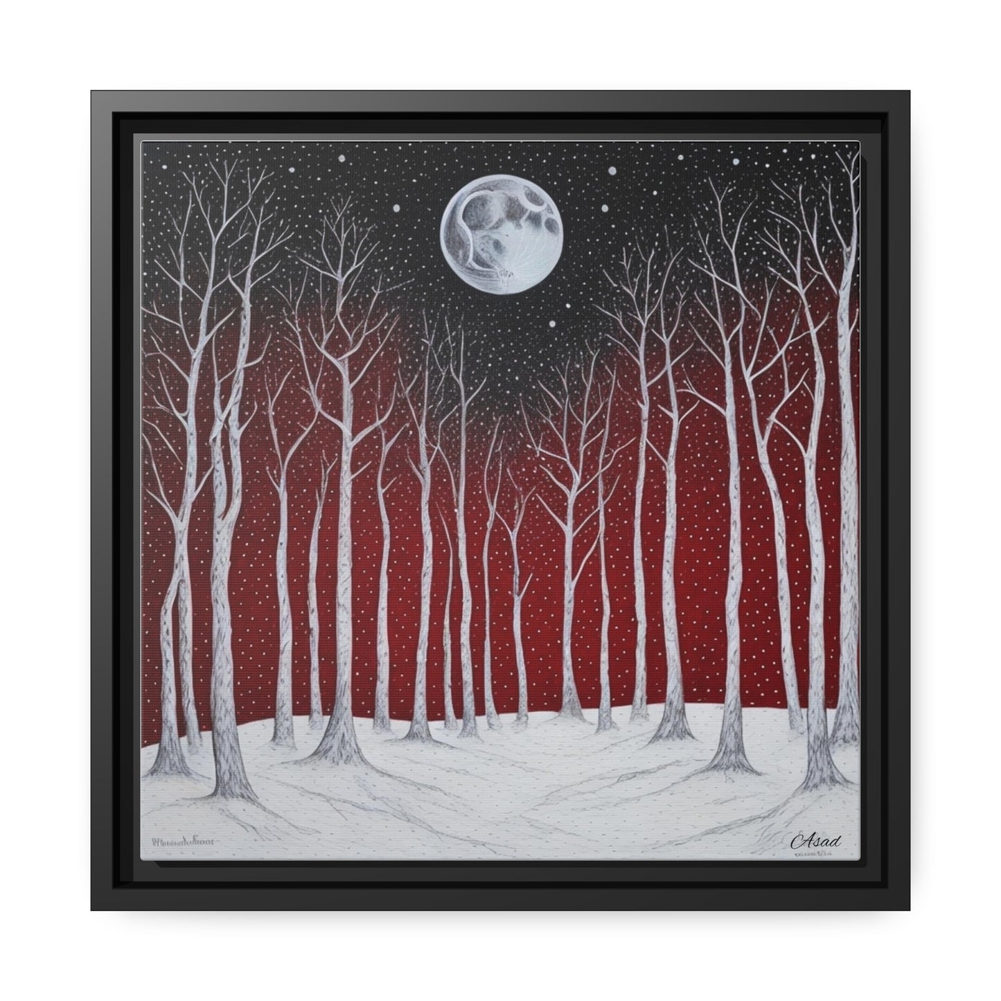 Matte Canvas, Black Frame