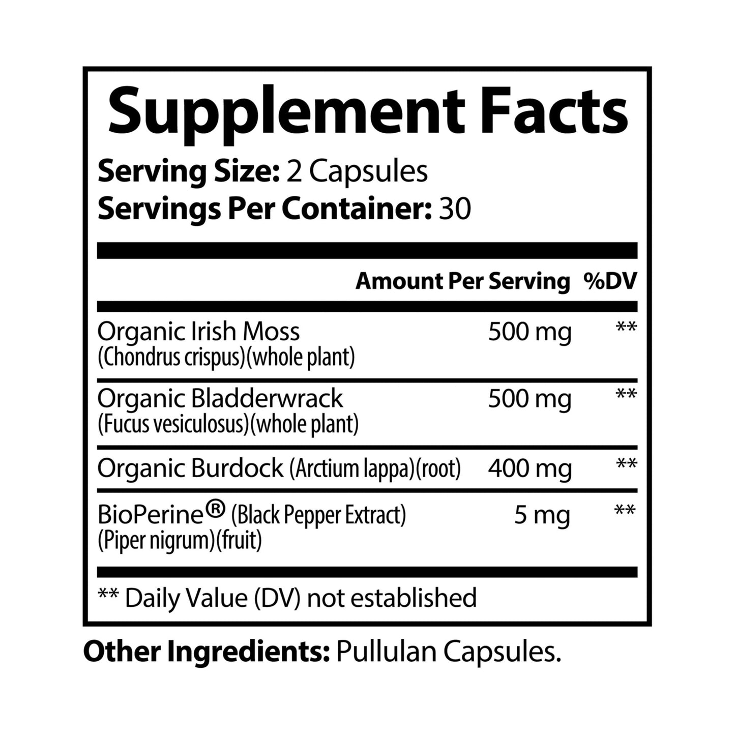 Sea Moss Supplement (60 Capsules) By Dr. Asad Ali Syed